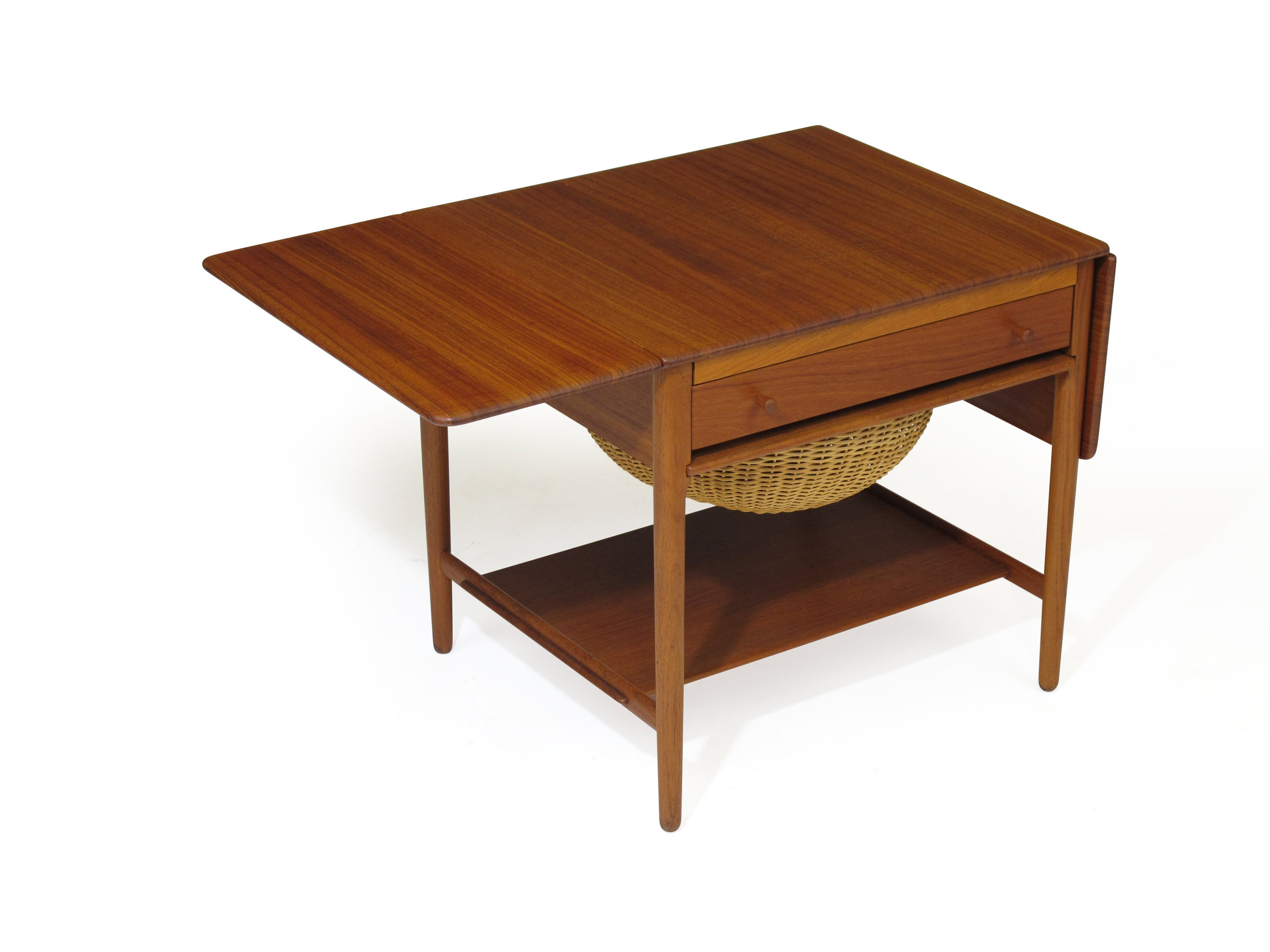 Hans J. Wegner Teak Side or Sewing Table 4