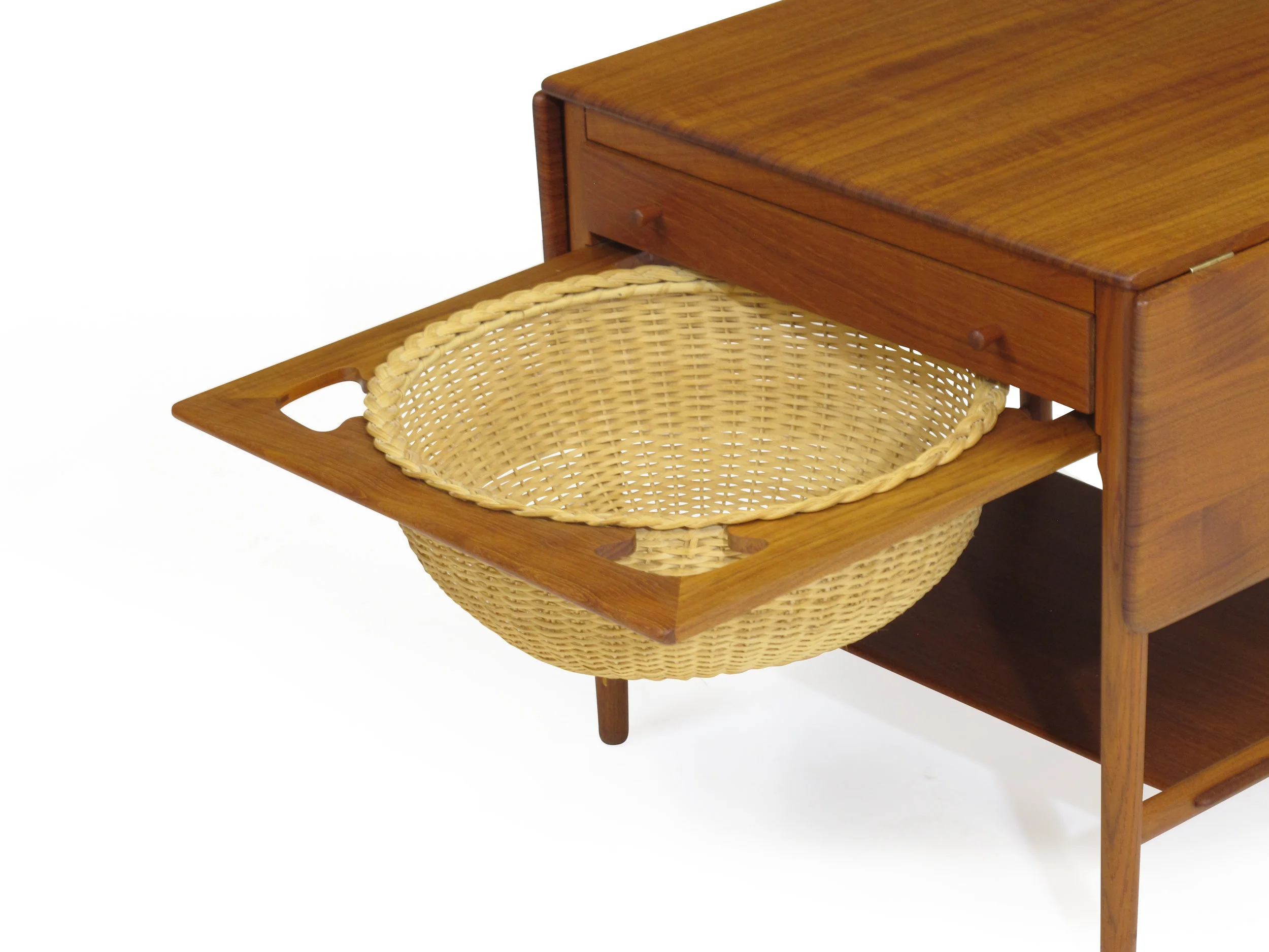 Hans J. Wegner Teak Side or Sewing Table 6