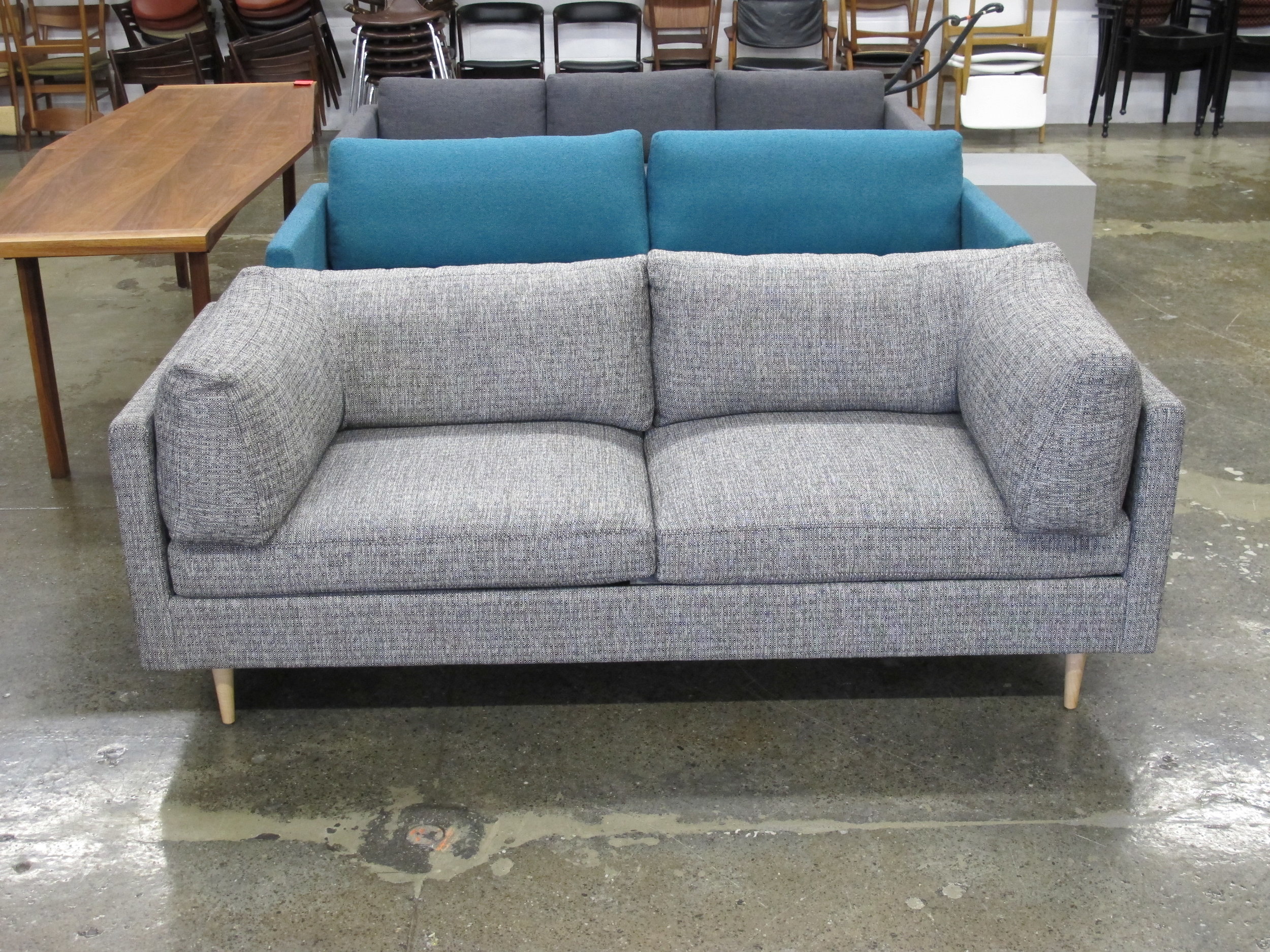 Thayer Coggin Grey Sofa with down filled cushions 2