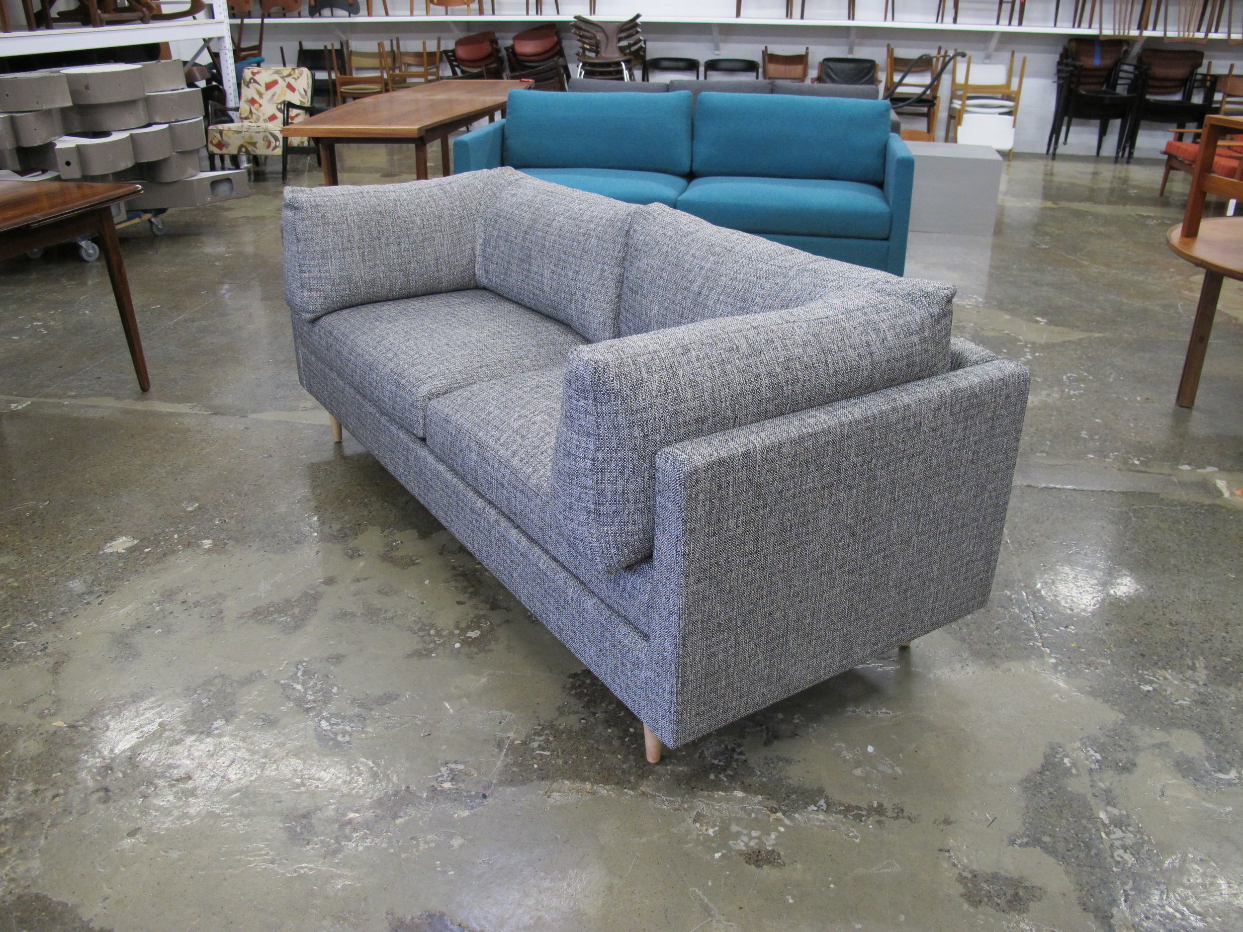 Thayer Coggin Grey Sofa with down filled cushions 4