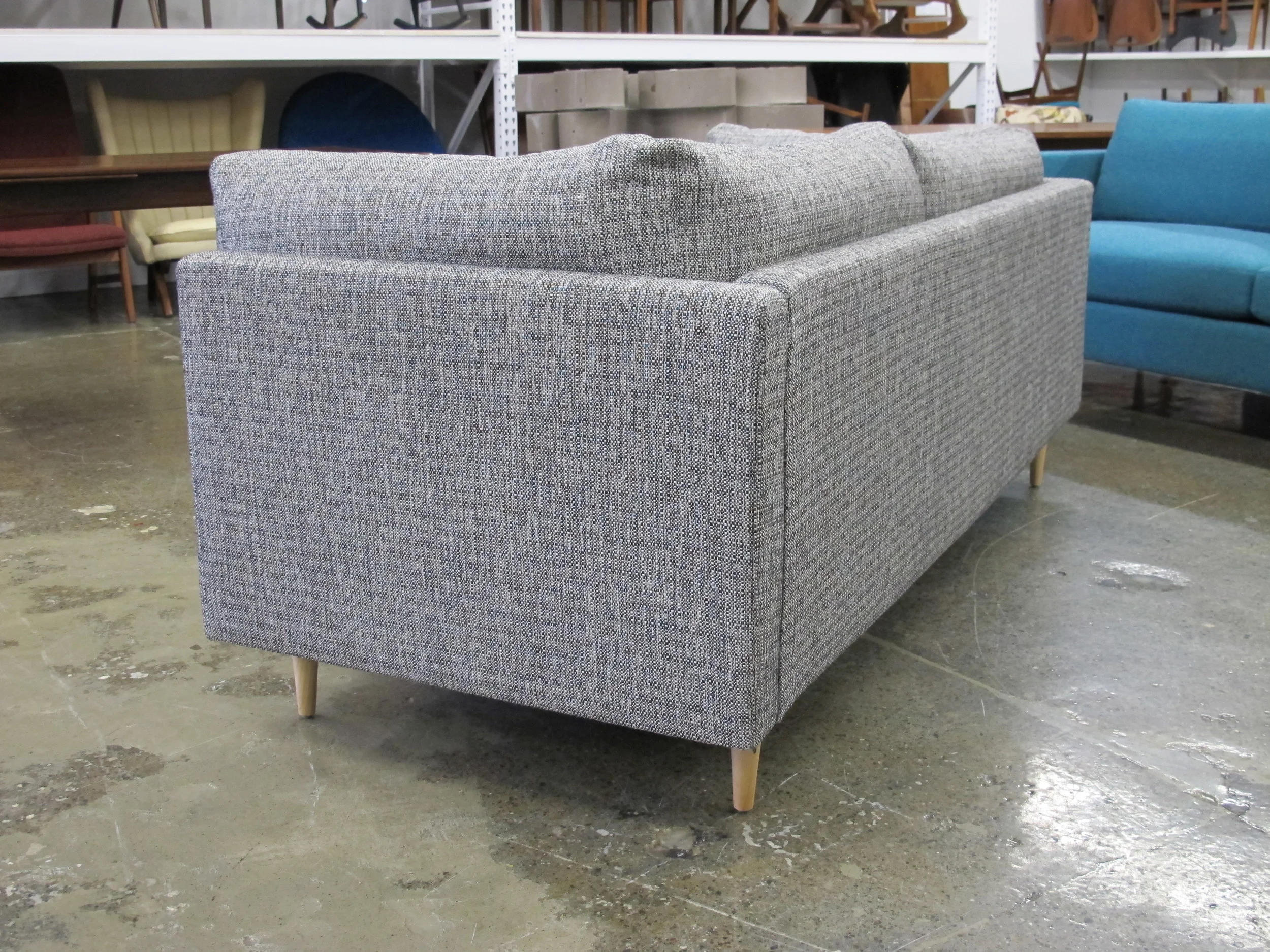 Thayer Coggin Grey Sofa with down filled cushions 5