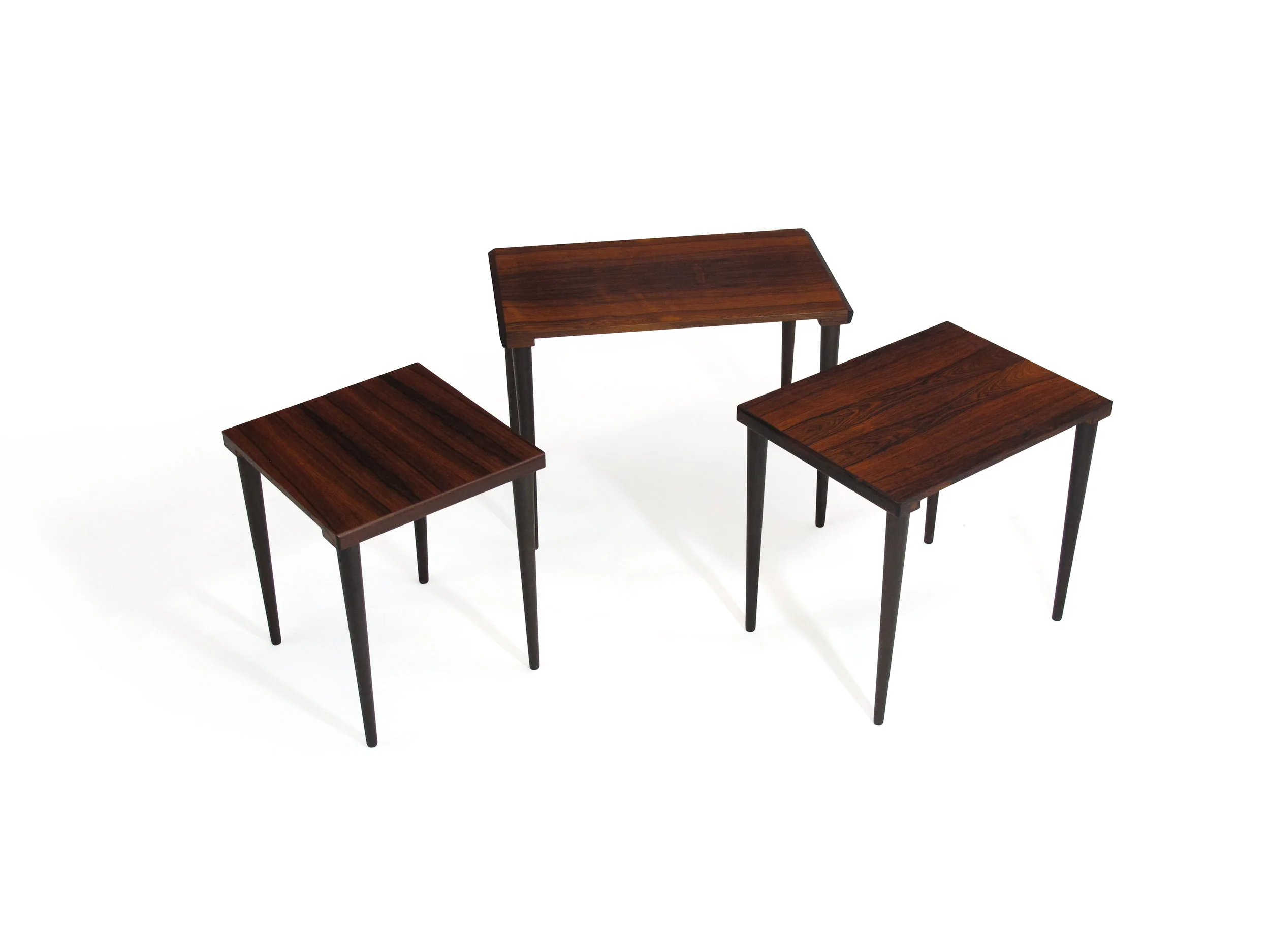 Set of 3 Rosewood Nesting Tables 2