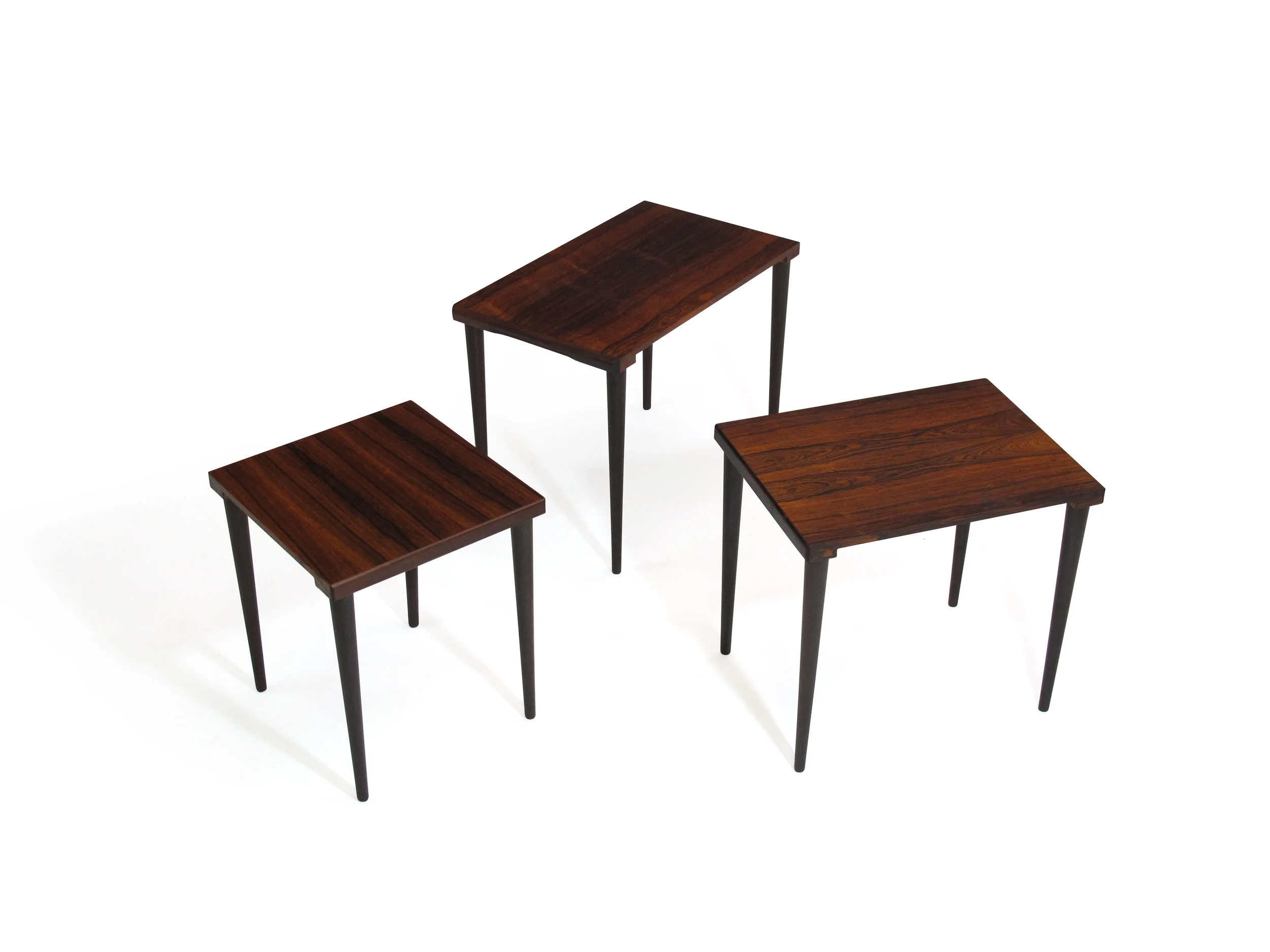 Set of 3 Rosewood Nesting Tables 4