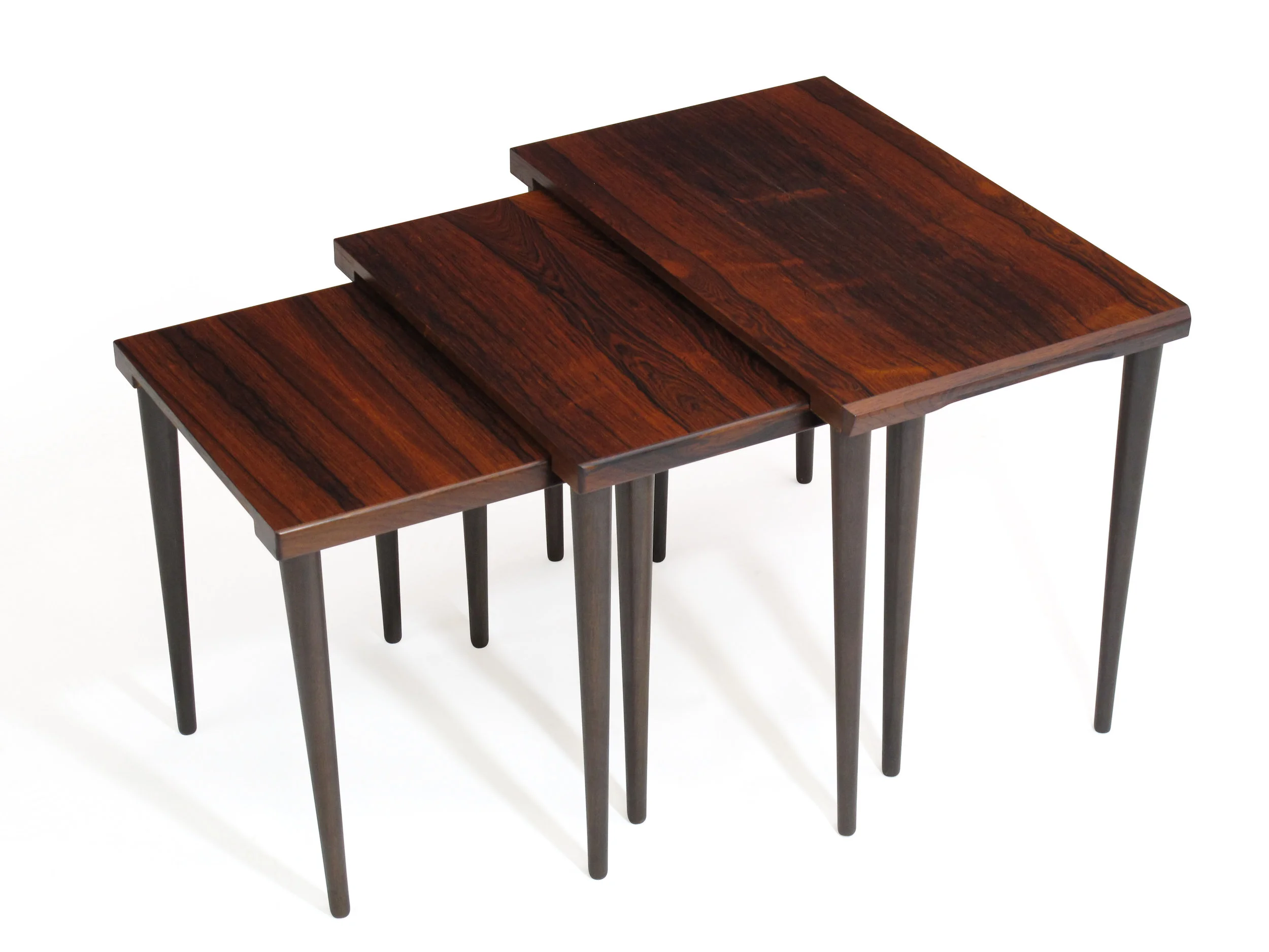 Set of 3 Rosewood Nesting Tables