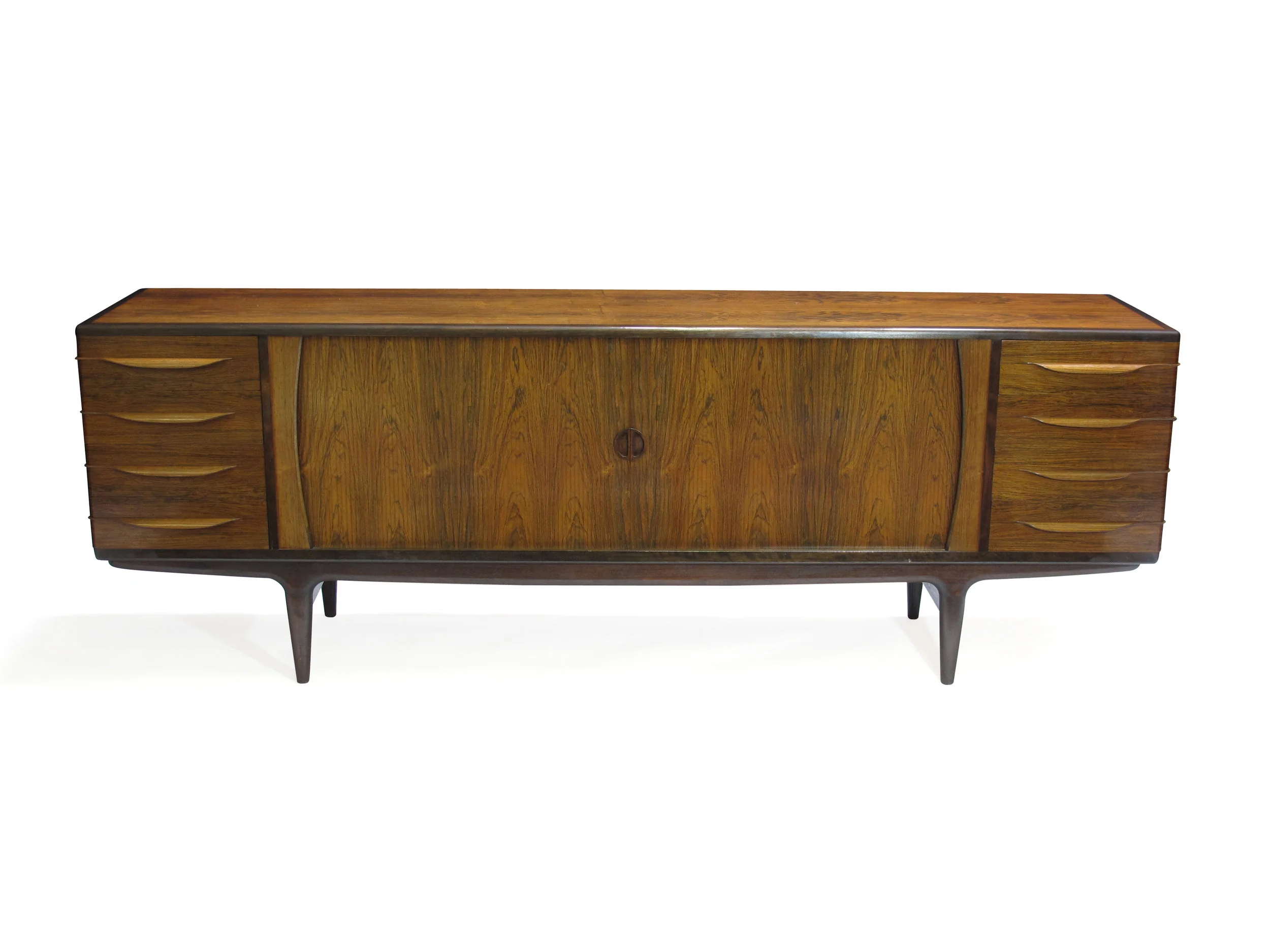 Johannes Andersen Rosewood Tambor Door Credenza 7