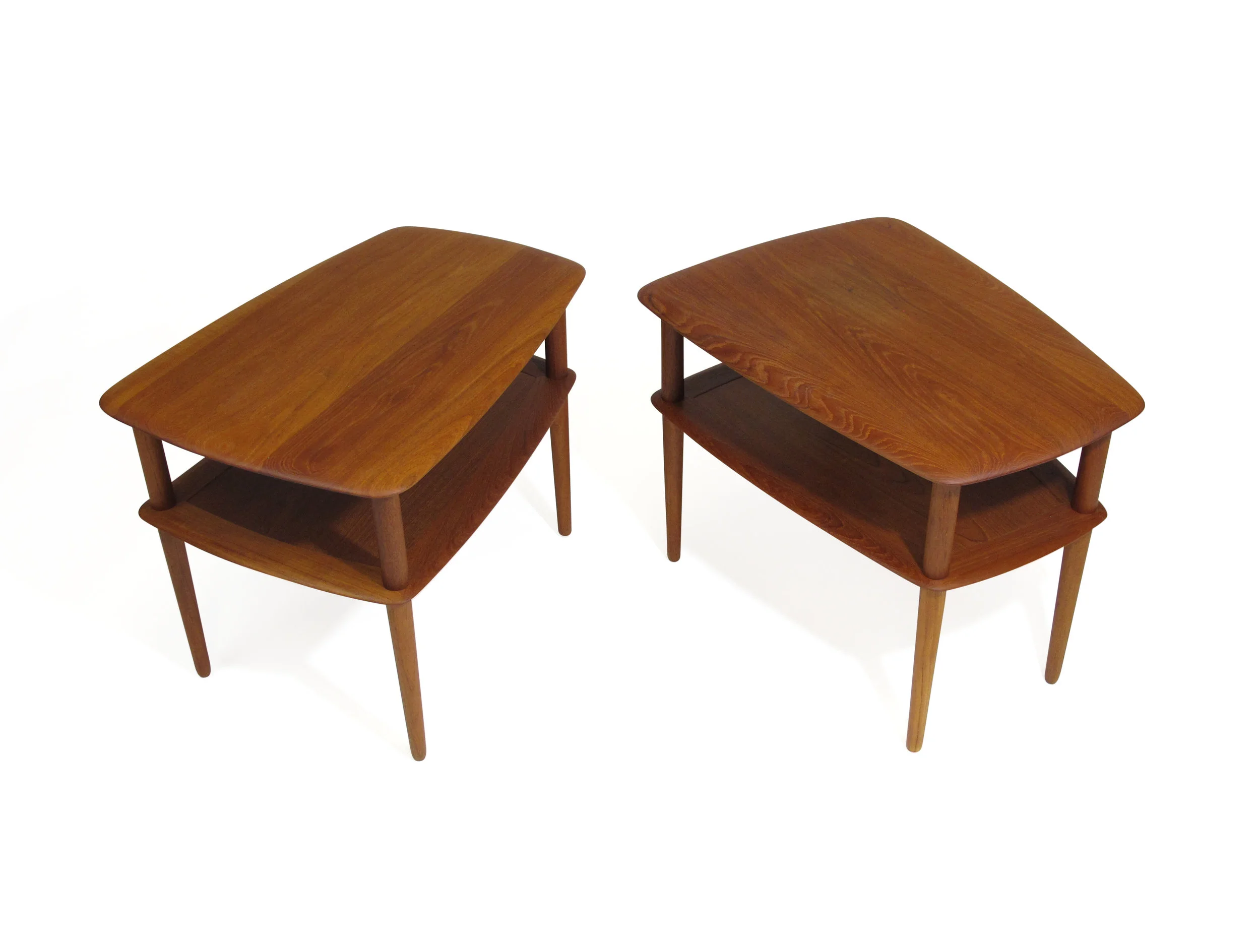Solid Teak Side Tables by Peter Hvidt 1