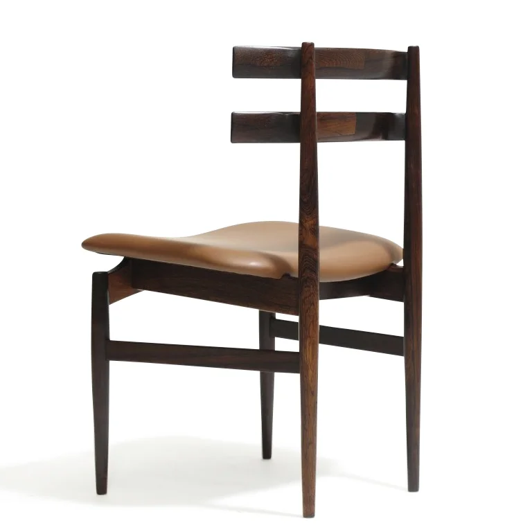 Poul Hundevad Sculpted Brazilian Rosewood Danish Dining Chairs 1