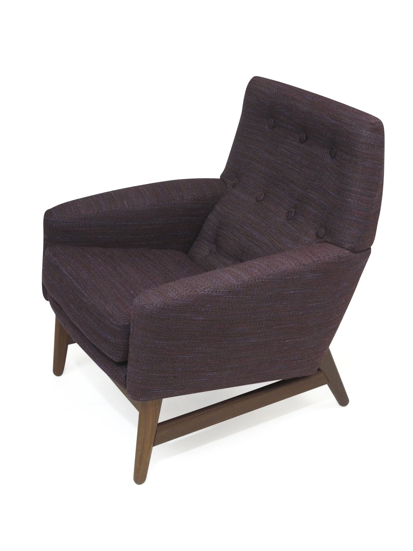 Mid Century Modern Lounge Chair in Knoll Rivington Fabric 7