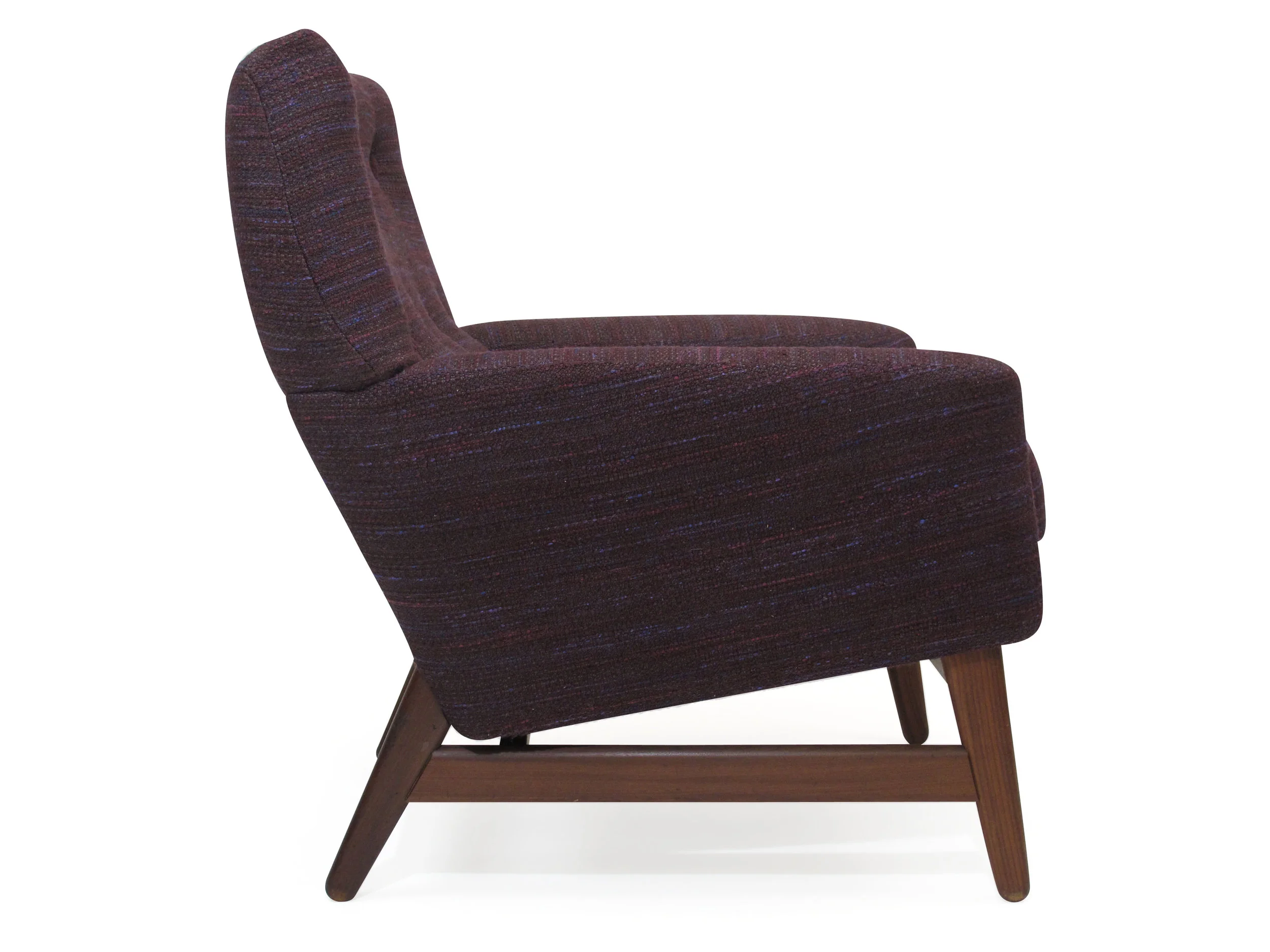 Mid Century Modern Lounge Chair in Knoll Rivington Fabric 8