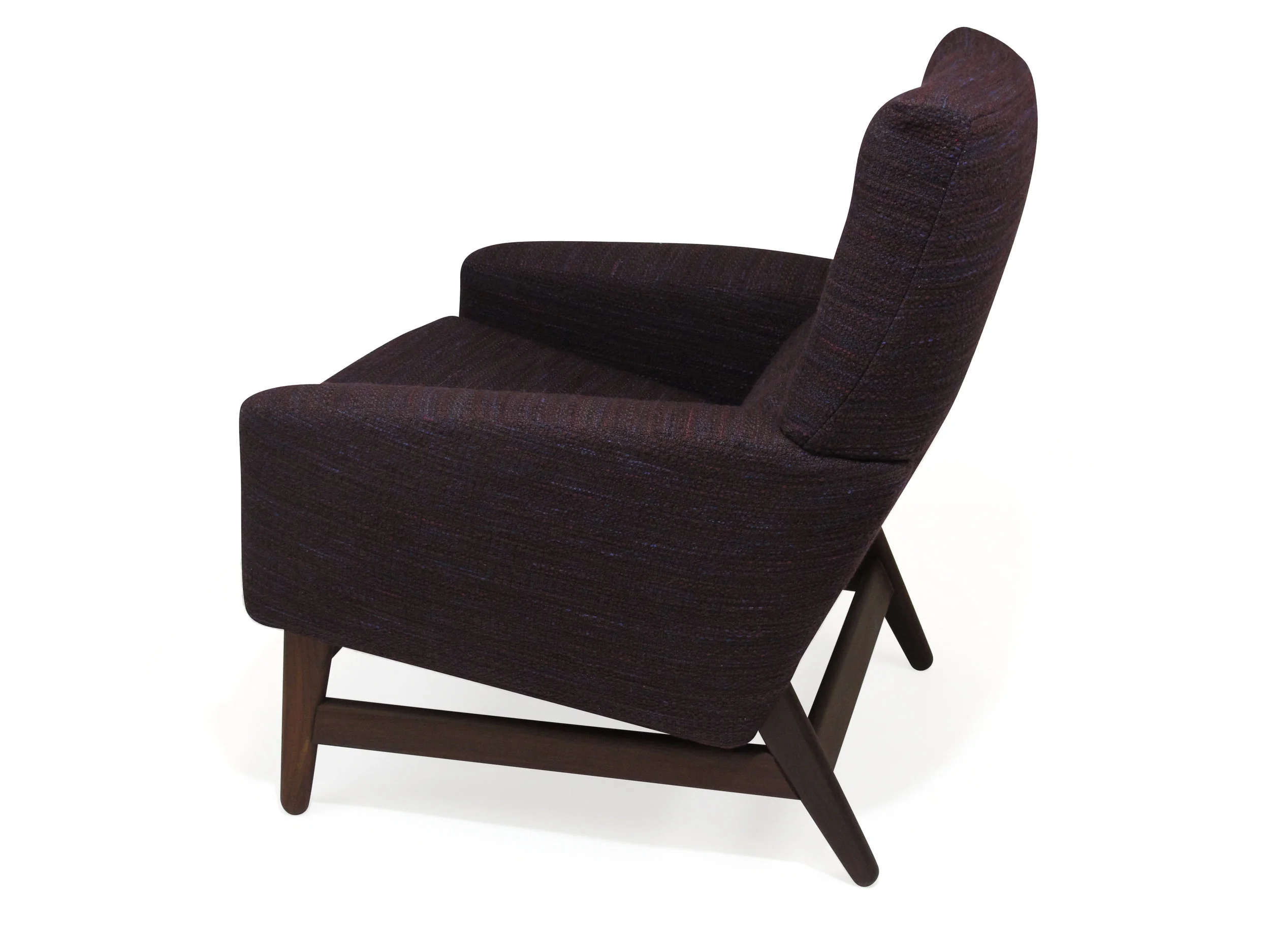 Mid Century Modern Lounge Chair in Knoll Rivington Fabric