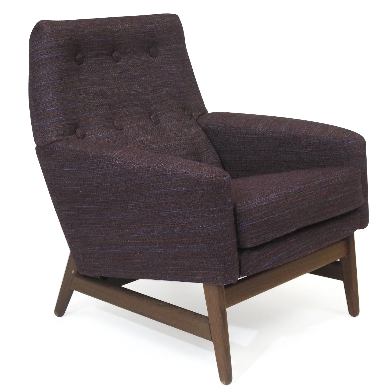 Mid Century Modern Lounge Chair in Knoll Rivington Fabric 2