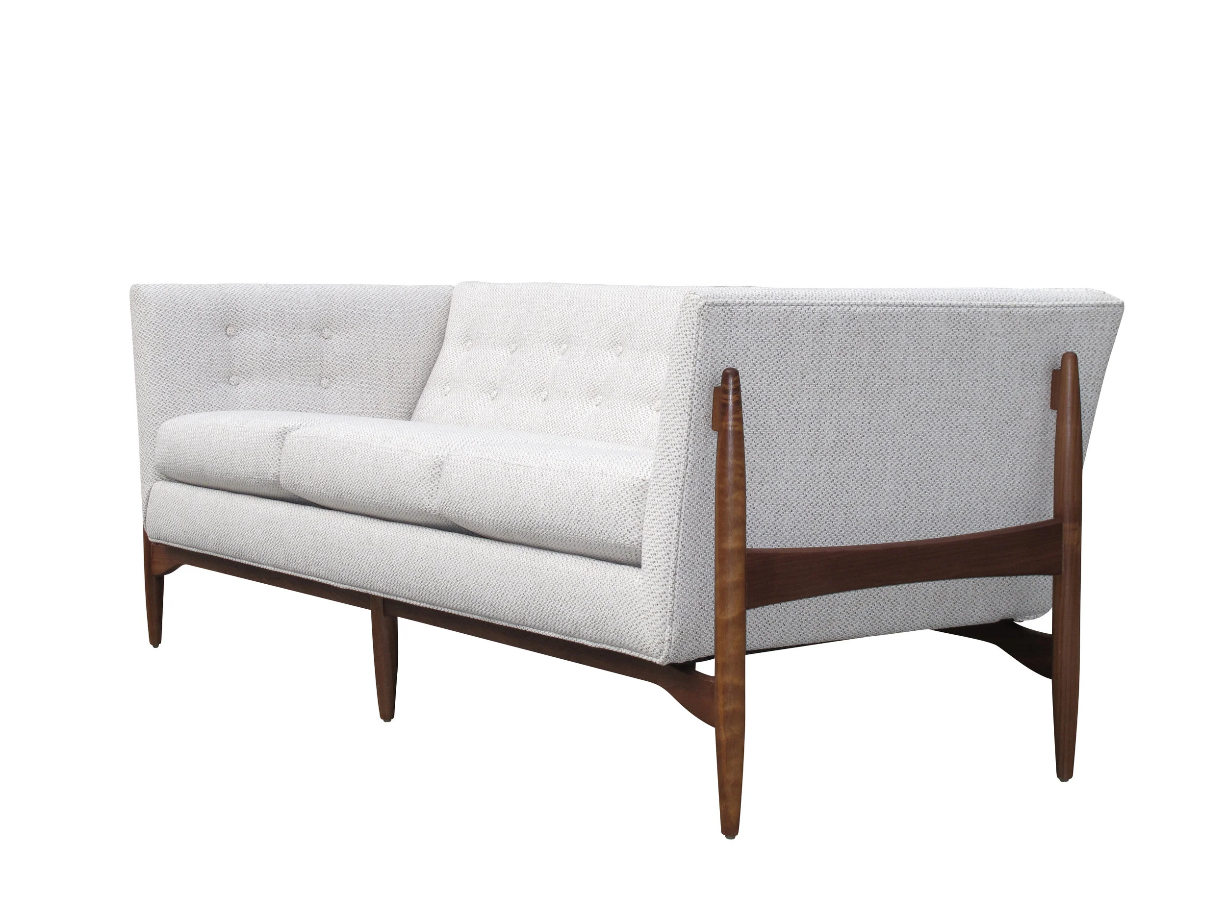 Milo Baughman Walnut Frame Sofa