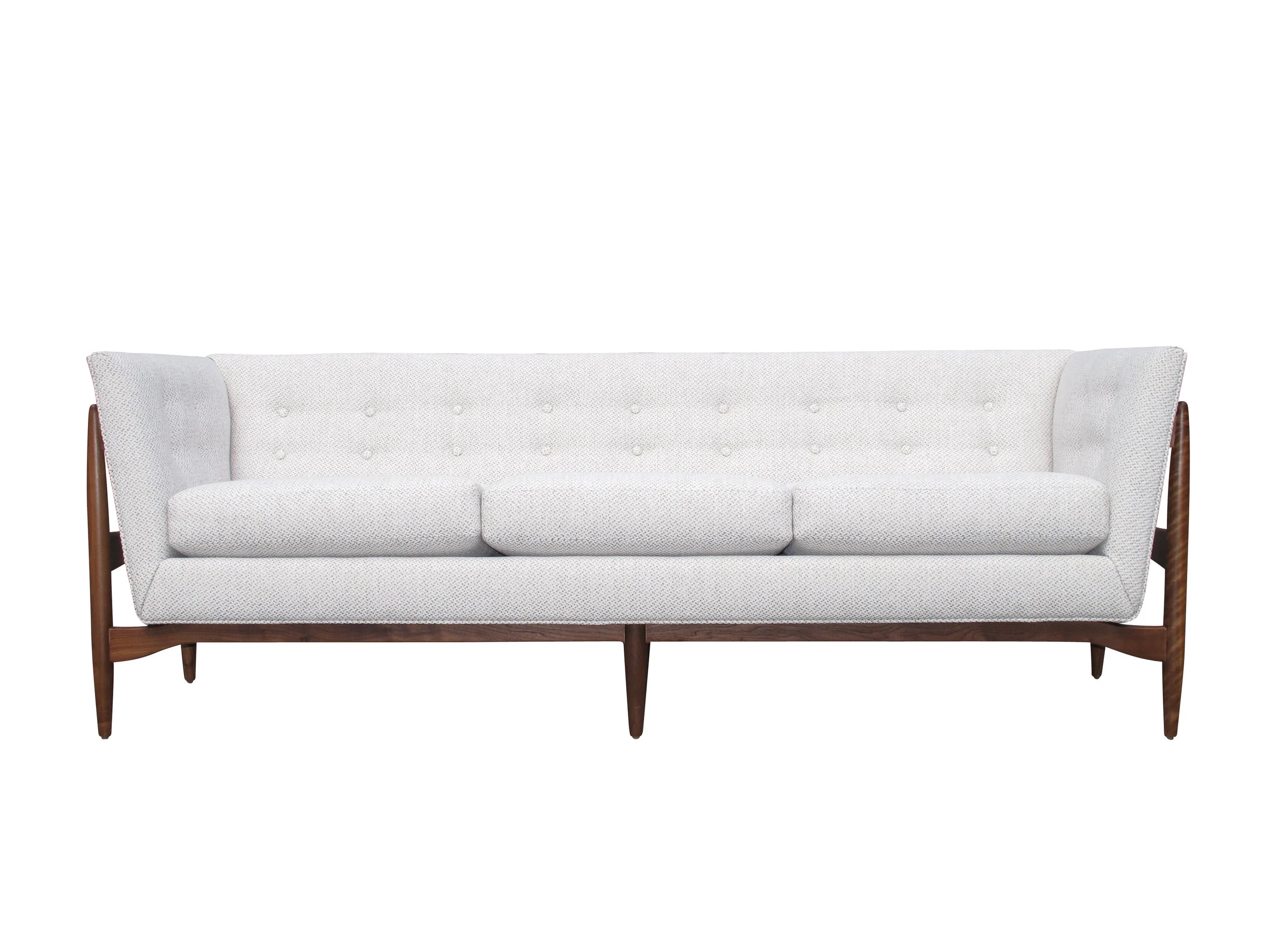 Milo Baughman Walnut Frame Sofa 7