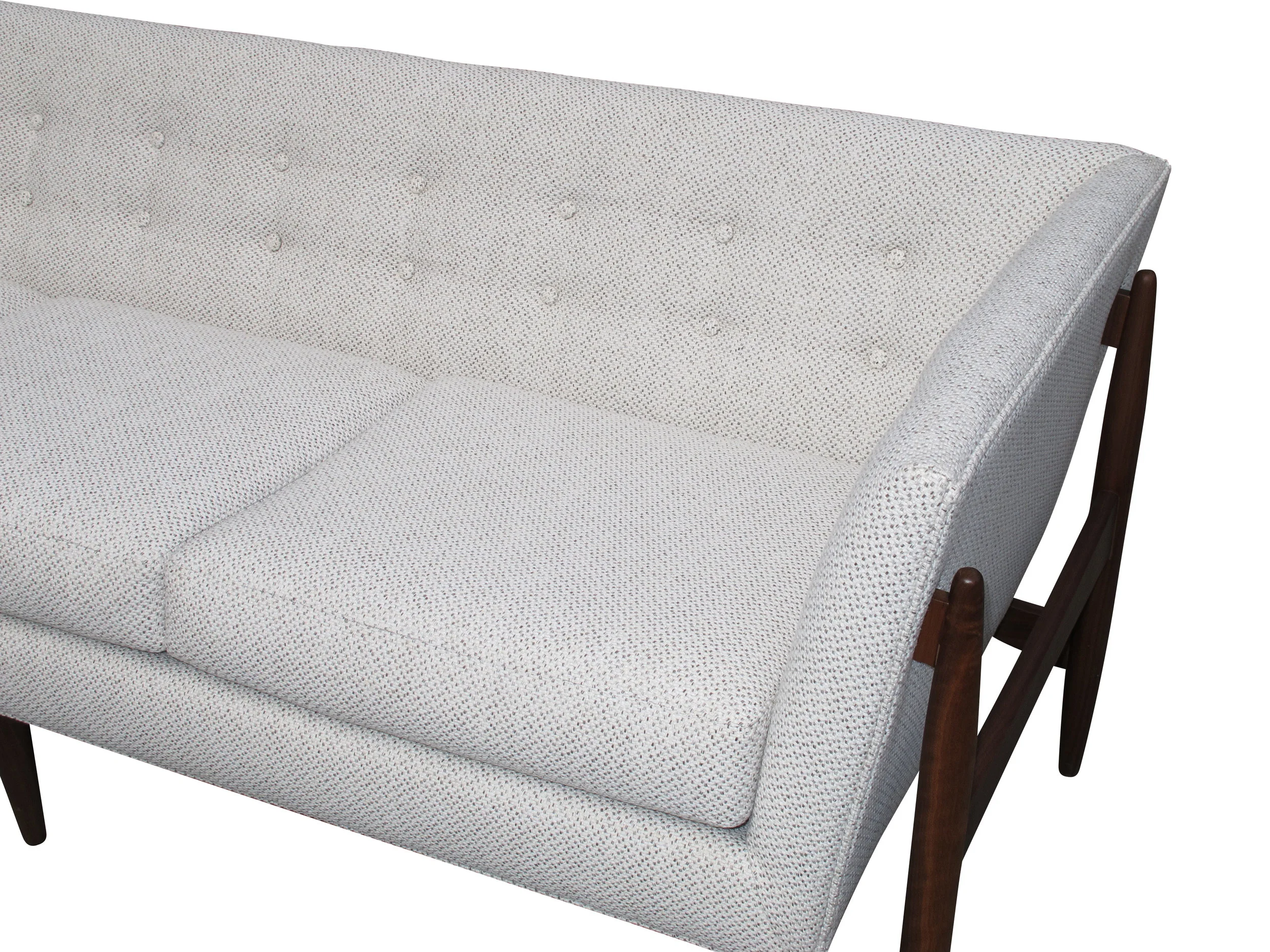 Milo Baughman Walnut Frame Sofa 8