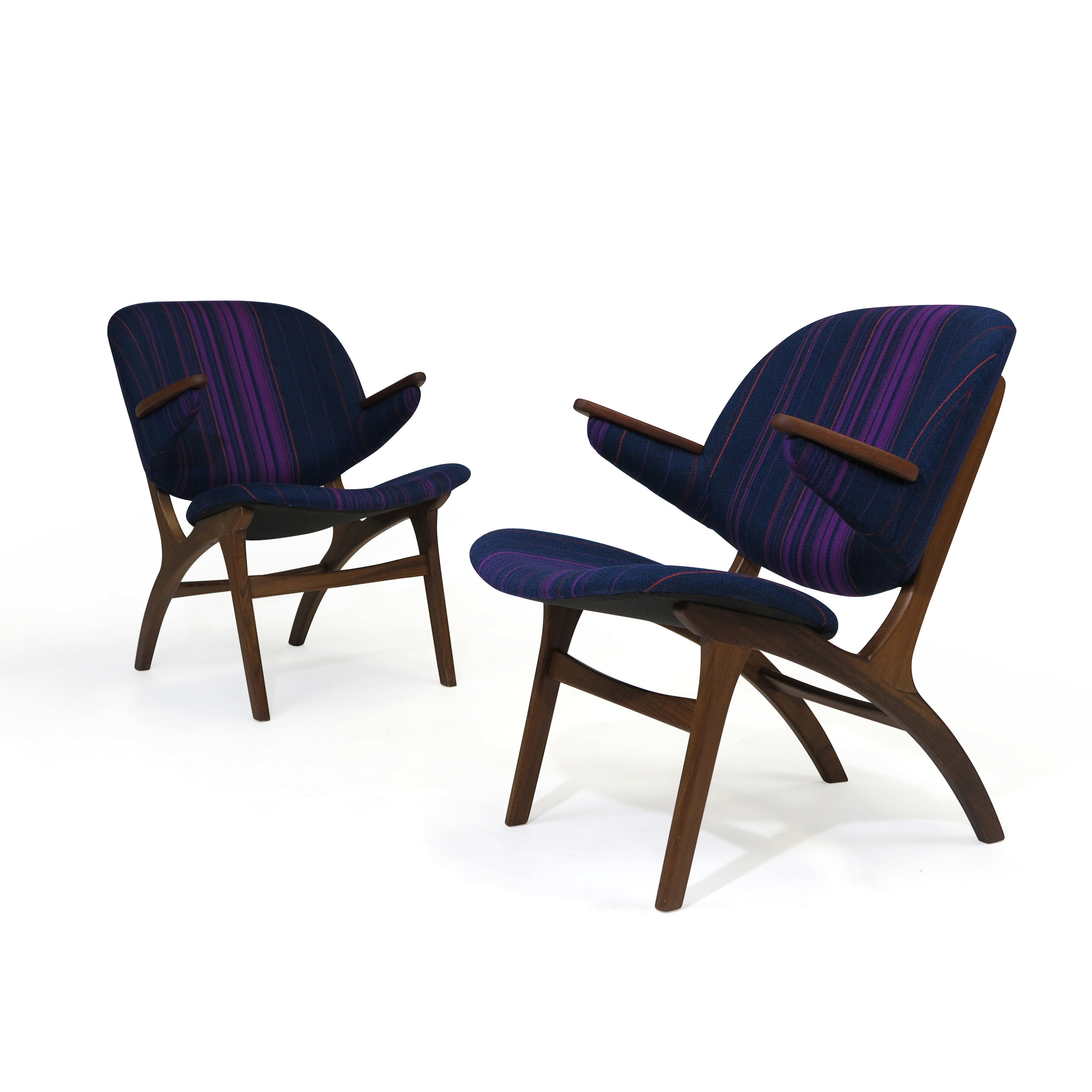 Carl Edward Matthes Danish Teak Lounge Chairs - A Pair 4