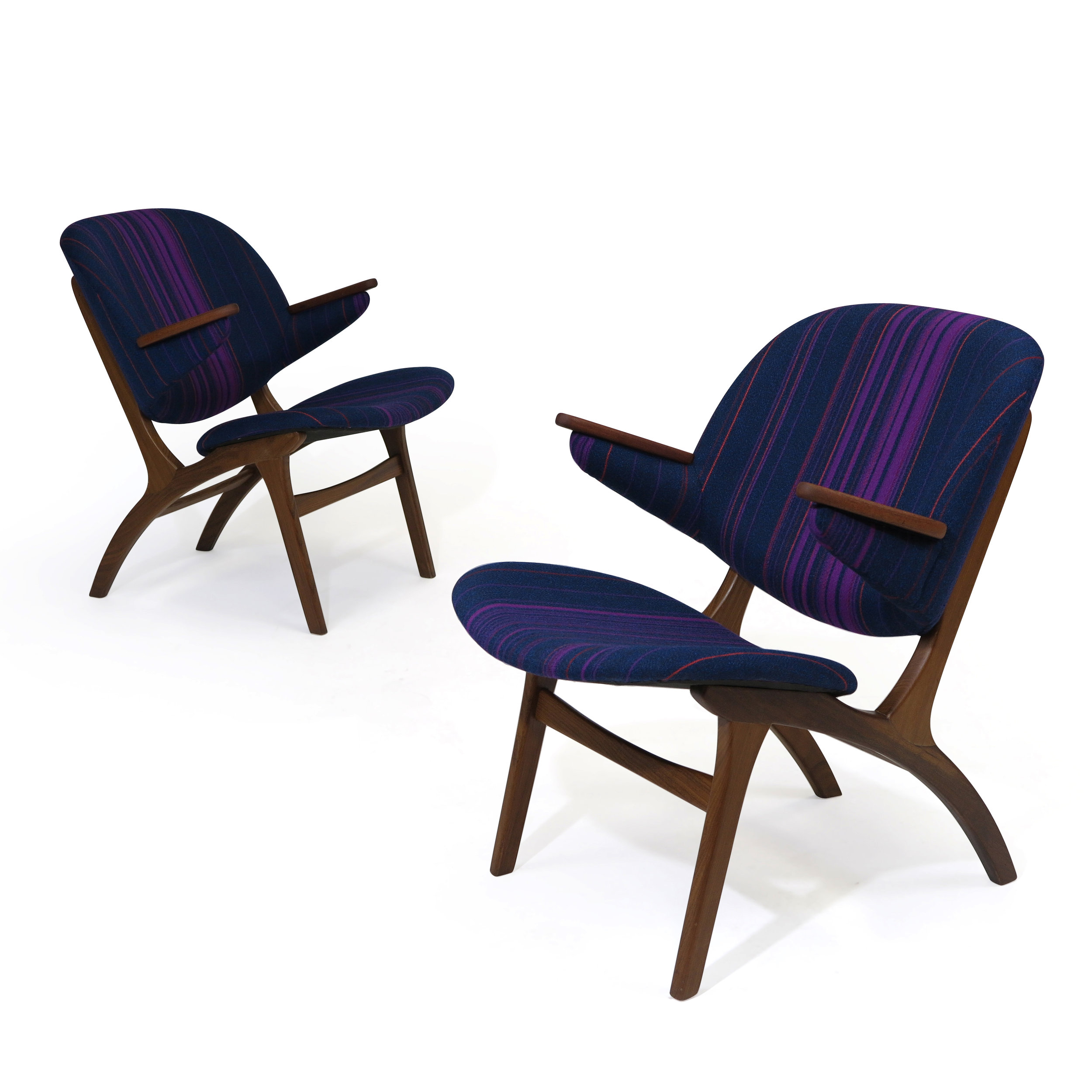 Carl Edward Matthes Danish Teak Lounge Chairs - A Pair 5