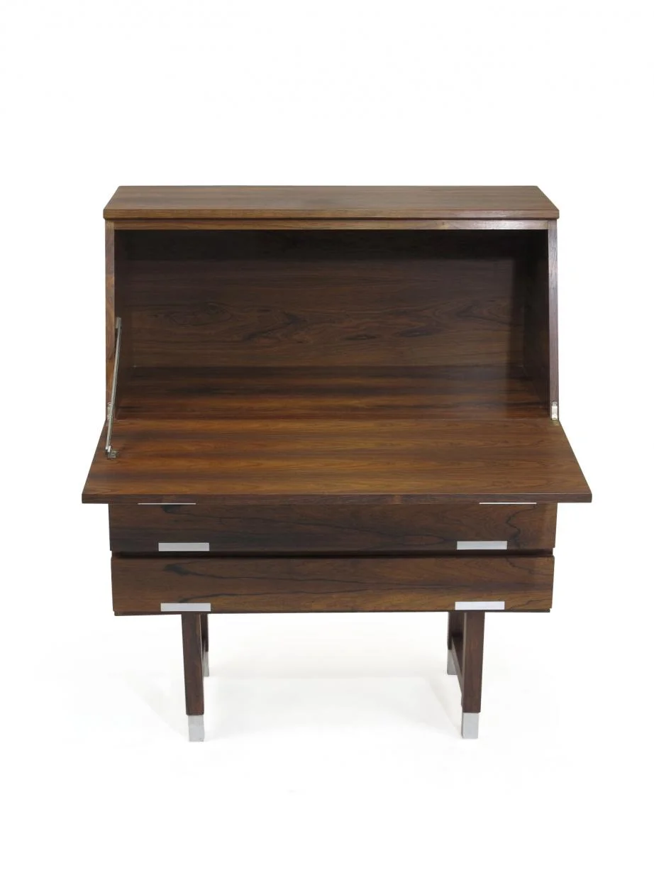 Kai Kristiansen Rosewood Secretary with Aluminum Inlaid Pulls 5