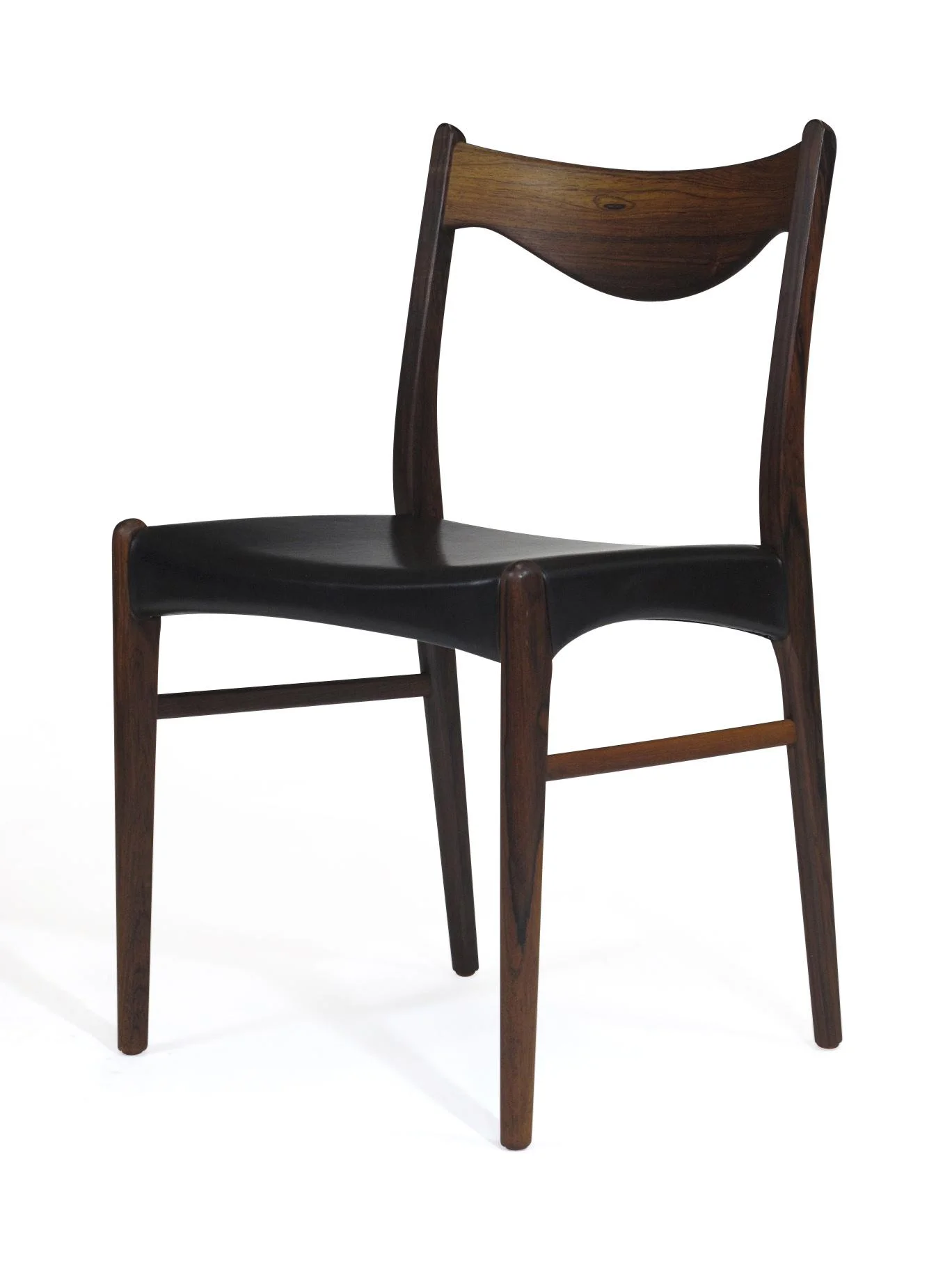 Arne Wahl Danish Rosewood and Leather Dining Chairs - Set of 6