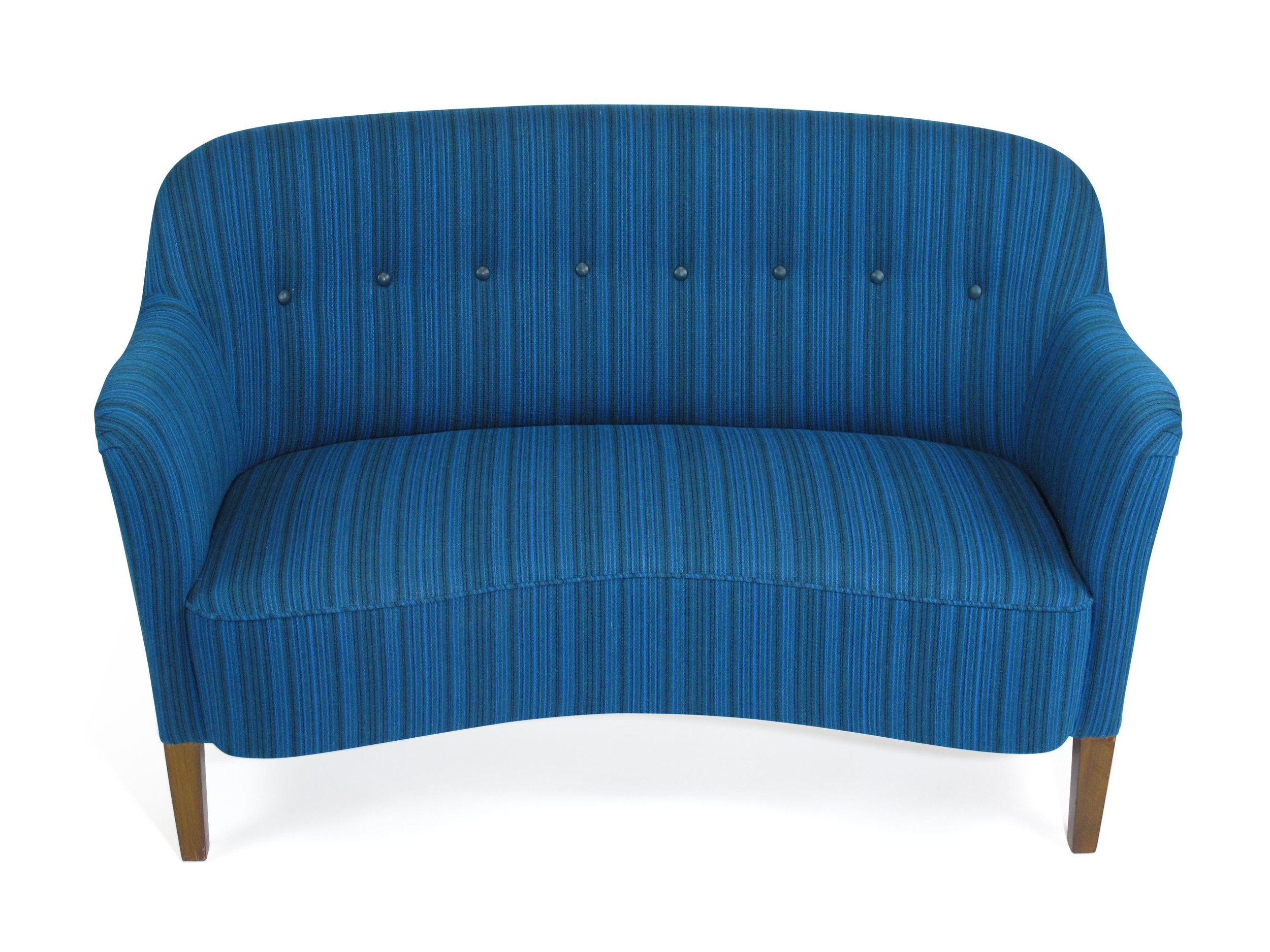 Ludvig Pontoppidan Danish Settee in New Wool Fabric 7