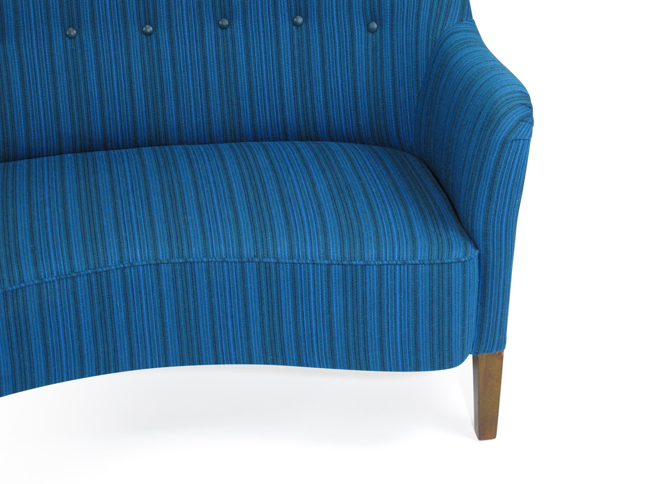 Ludvig Pontoppidan Danish Settee in New Wool Fabric 9