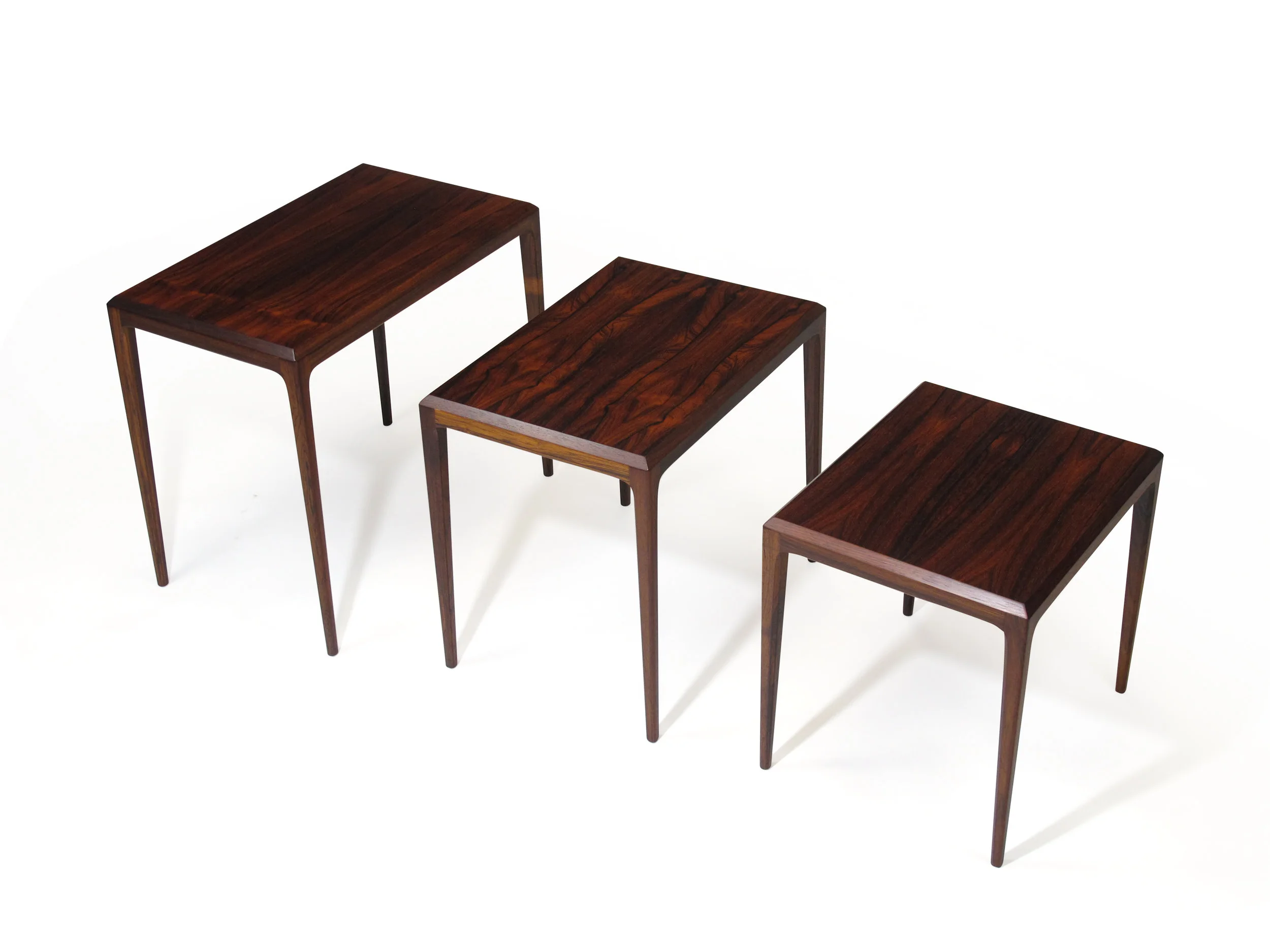 Rosewood Johannes Andersen for CF Christensen of Silkeborg Nesting Tables 4