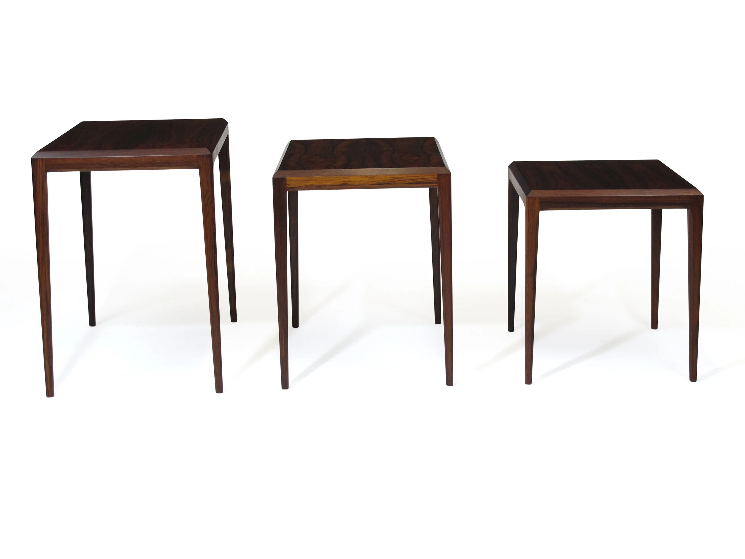 Rosewood Johannes Andersen for CF Christensen of Silkeborg Nesting Tables 7