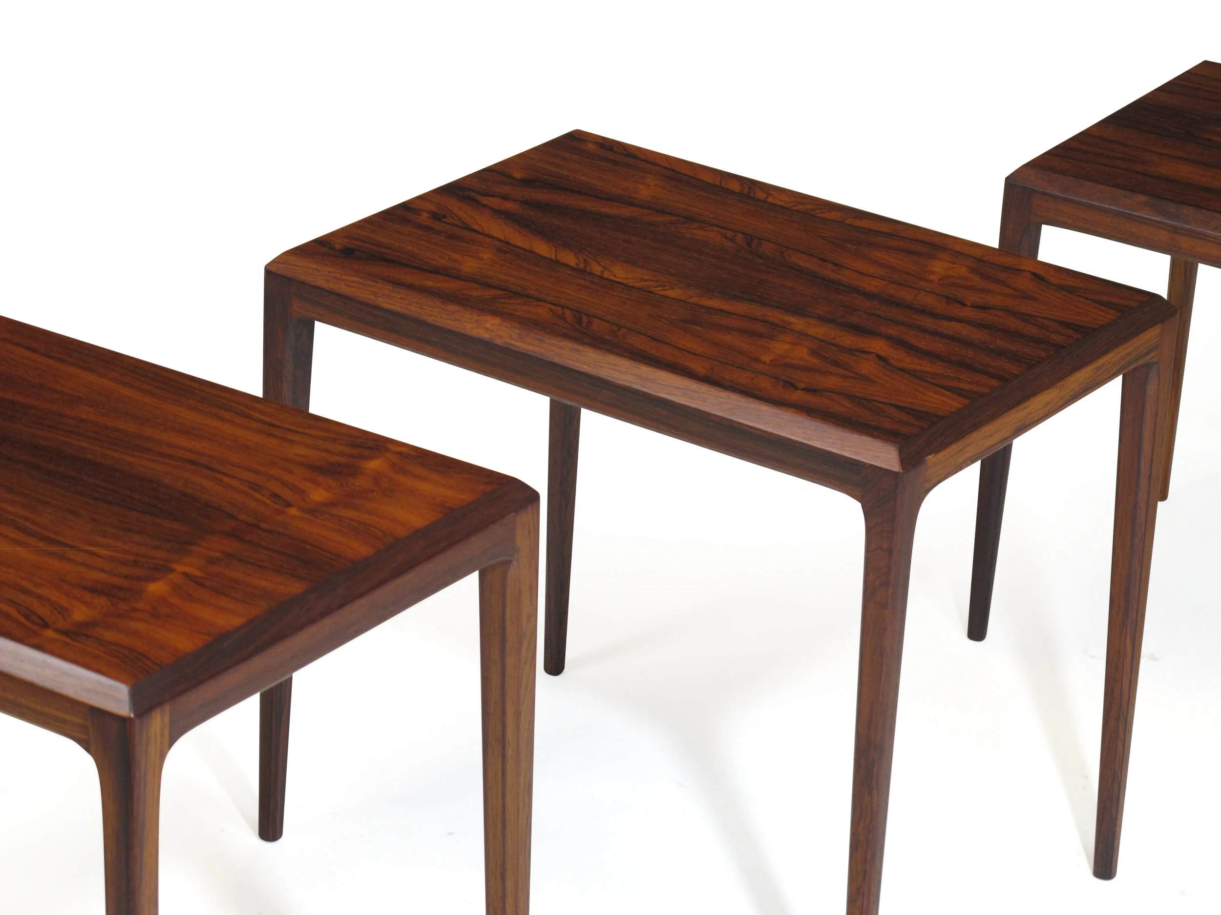 Rosewood Johannes Andersen for CF Christensen of Silkeborg Nesting Tables 10