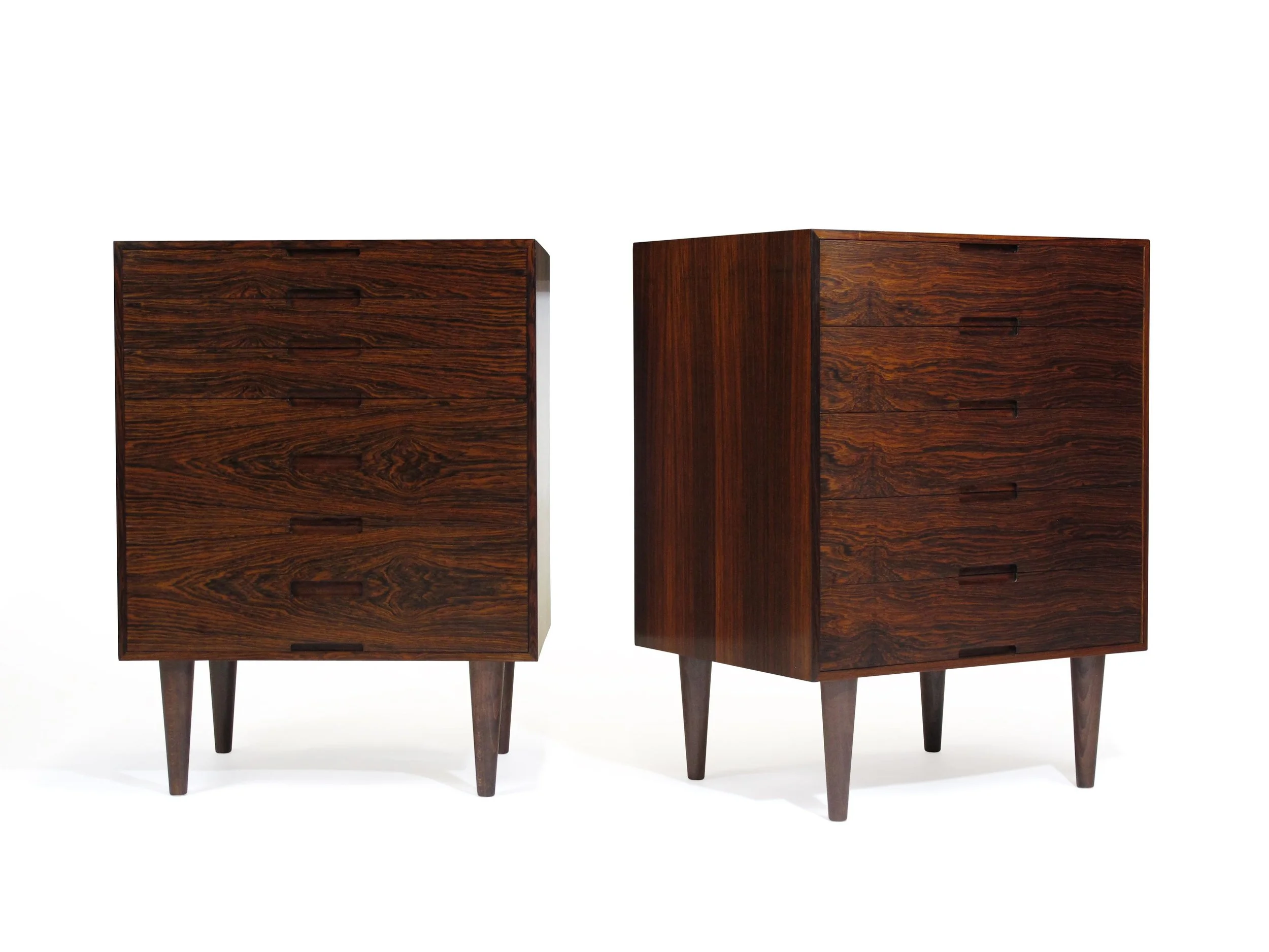Brazilian Rosewood Nightstand Cabinets - A Pair 7