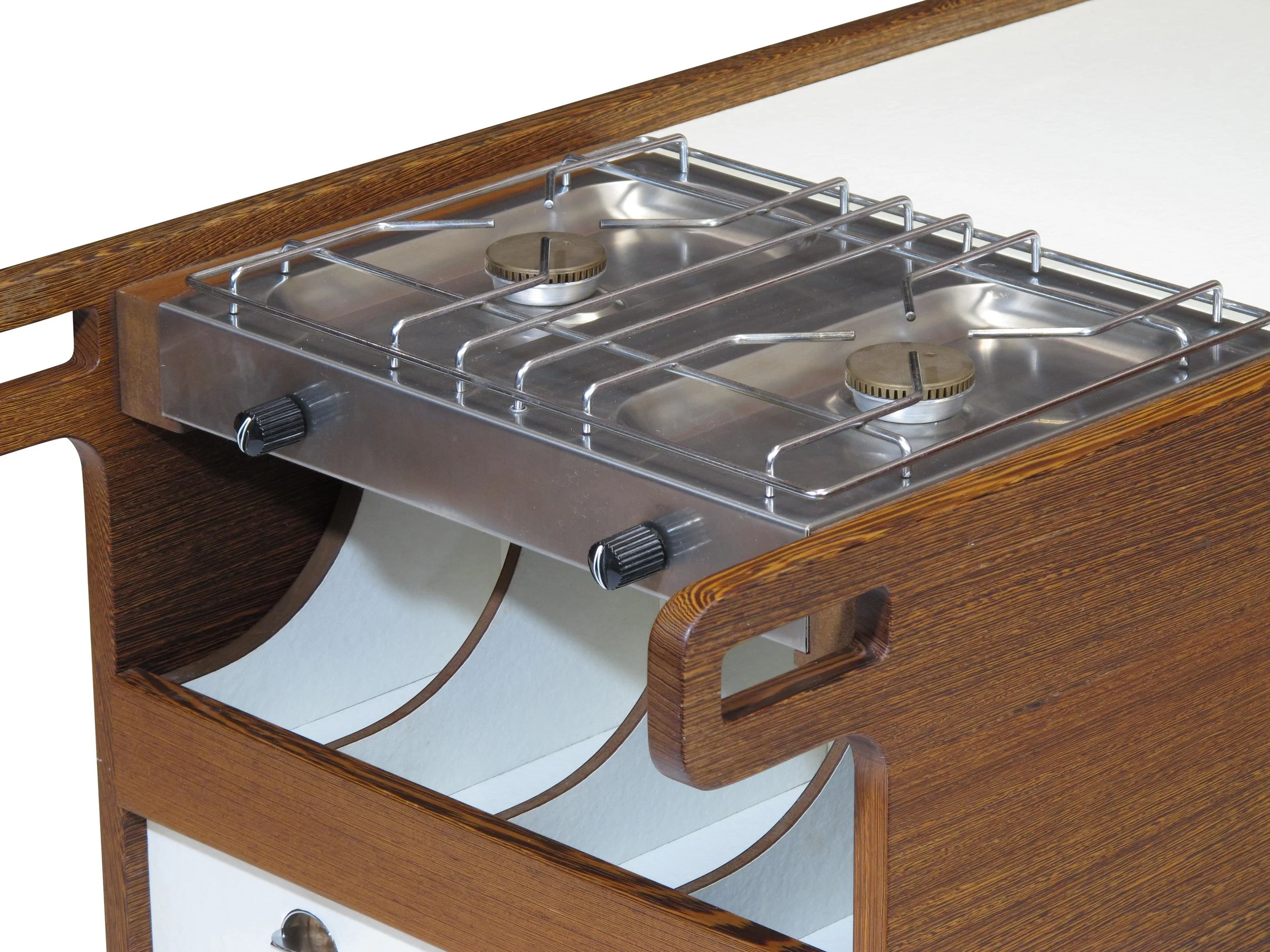 Danish Designed Wenge Chef Cart with Stove - Poolside BBQ 6