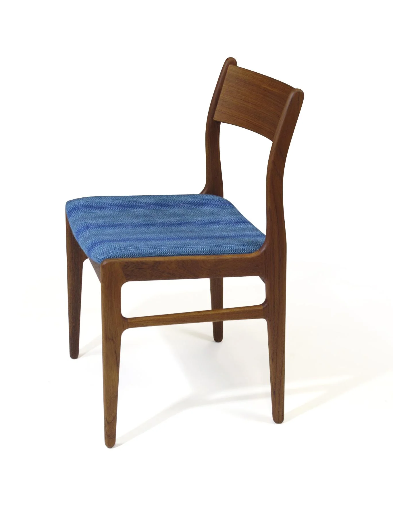 Funder-Schmidt and Madsen Teak Dining Chairs in Blue Wool 4