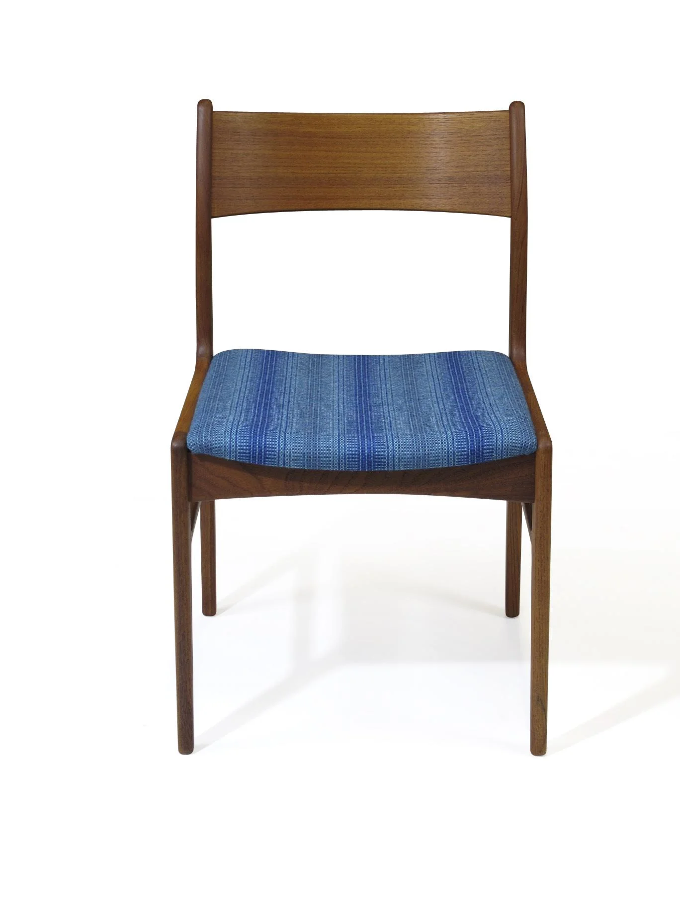 Funder-Schmidt and Madsen Teak Dining Chairs in Blue Wool 5