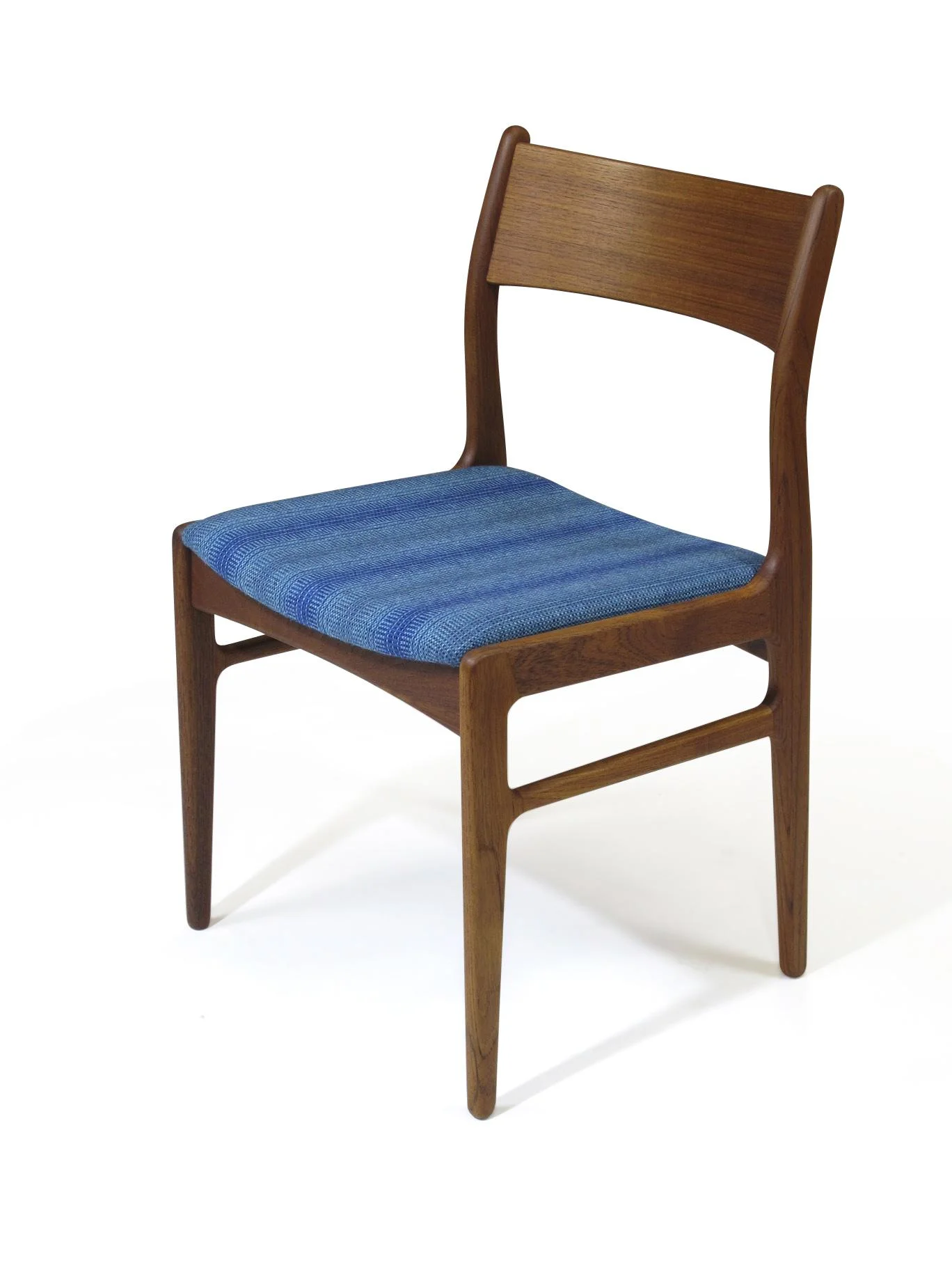 Funder-Schmidt and Madsen Teak Dining Chairs in Blue Wool 6