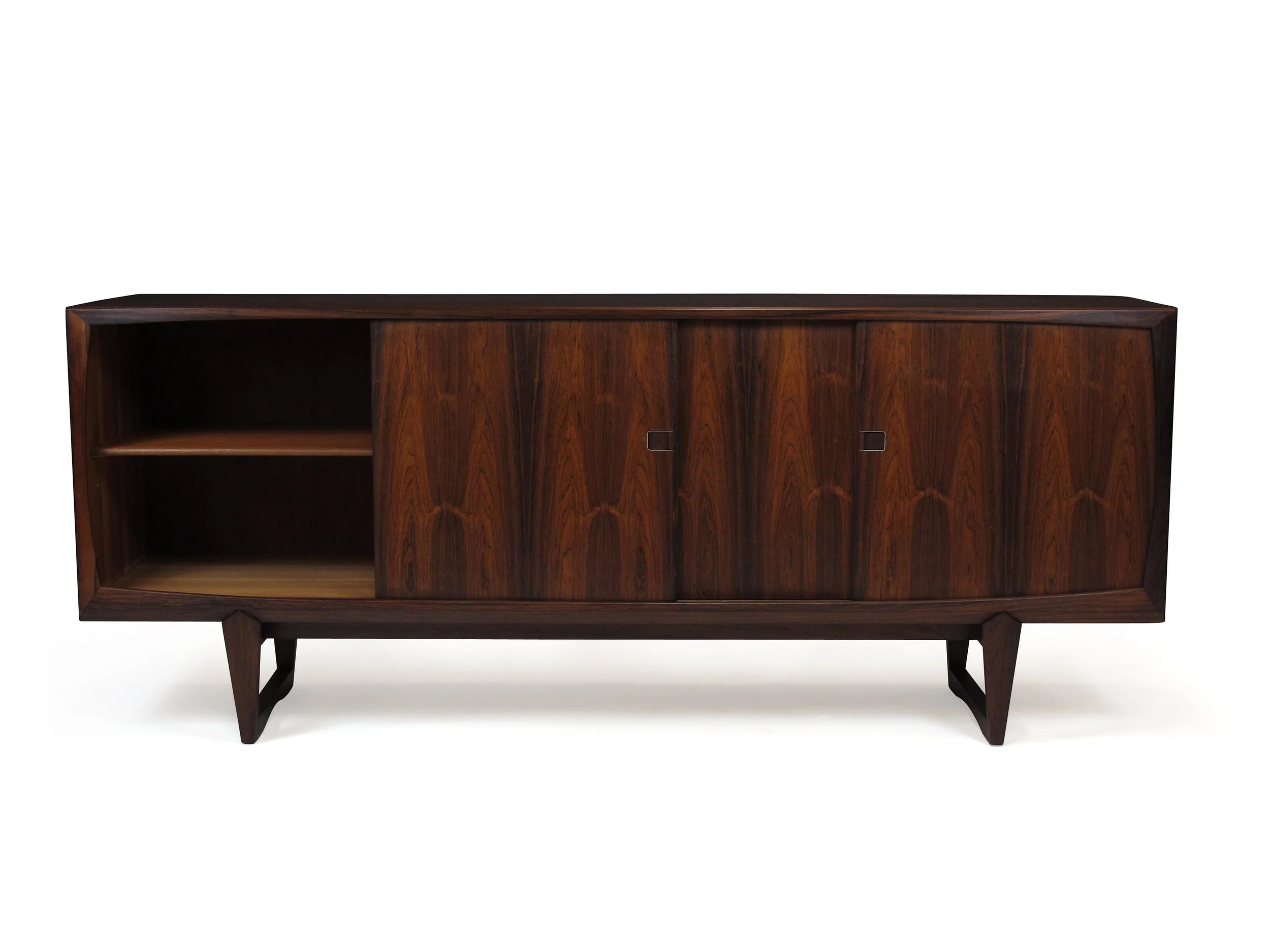 Danish Rosewood Credenza with Metal Pulls 8