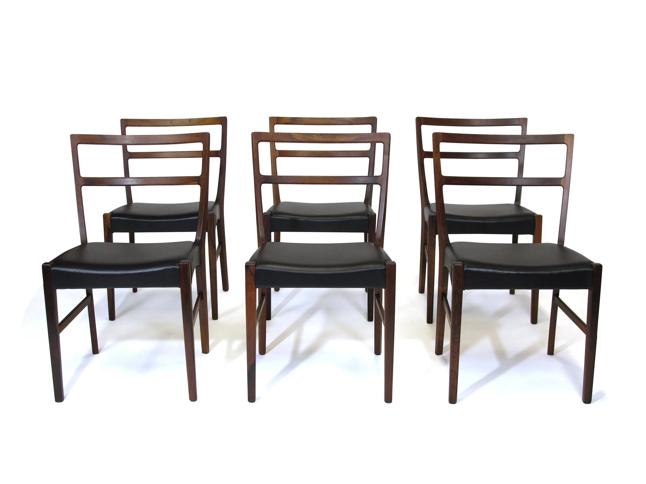 Johannes Andersen for Bernhard Pedersen and Sons Rosewood Dining Chairs - Set of 8 1