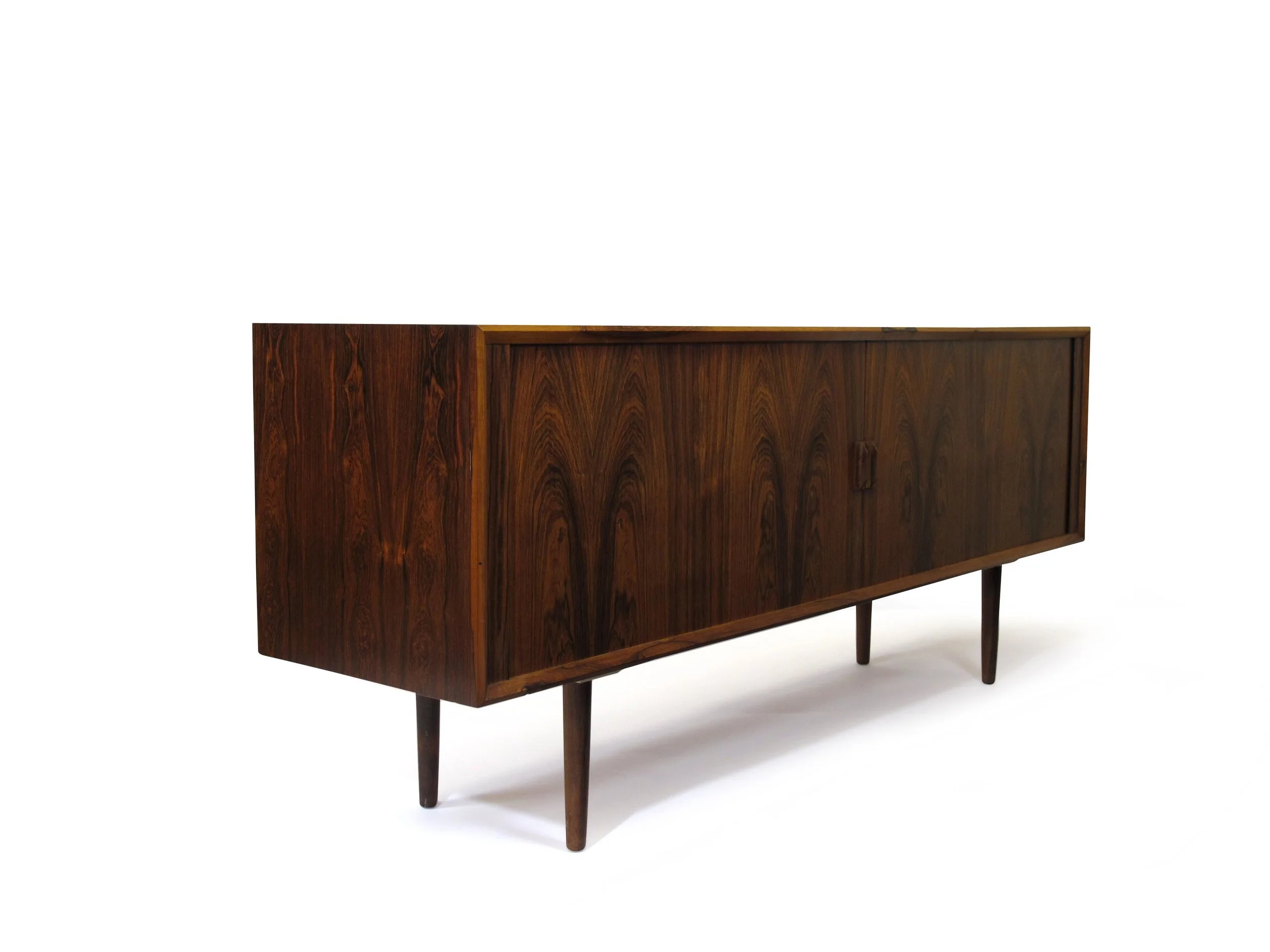 Arne Vodder for P. Olsen Sibast Mobler Rosewood Tambour Credenza Sideboard