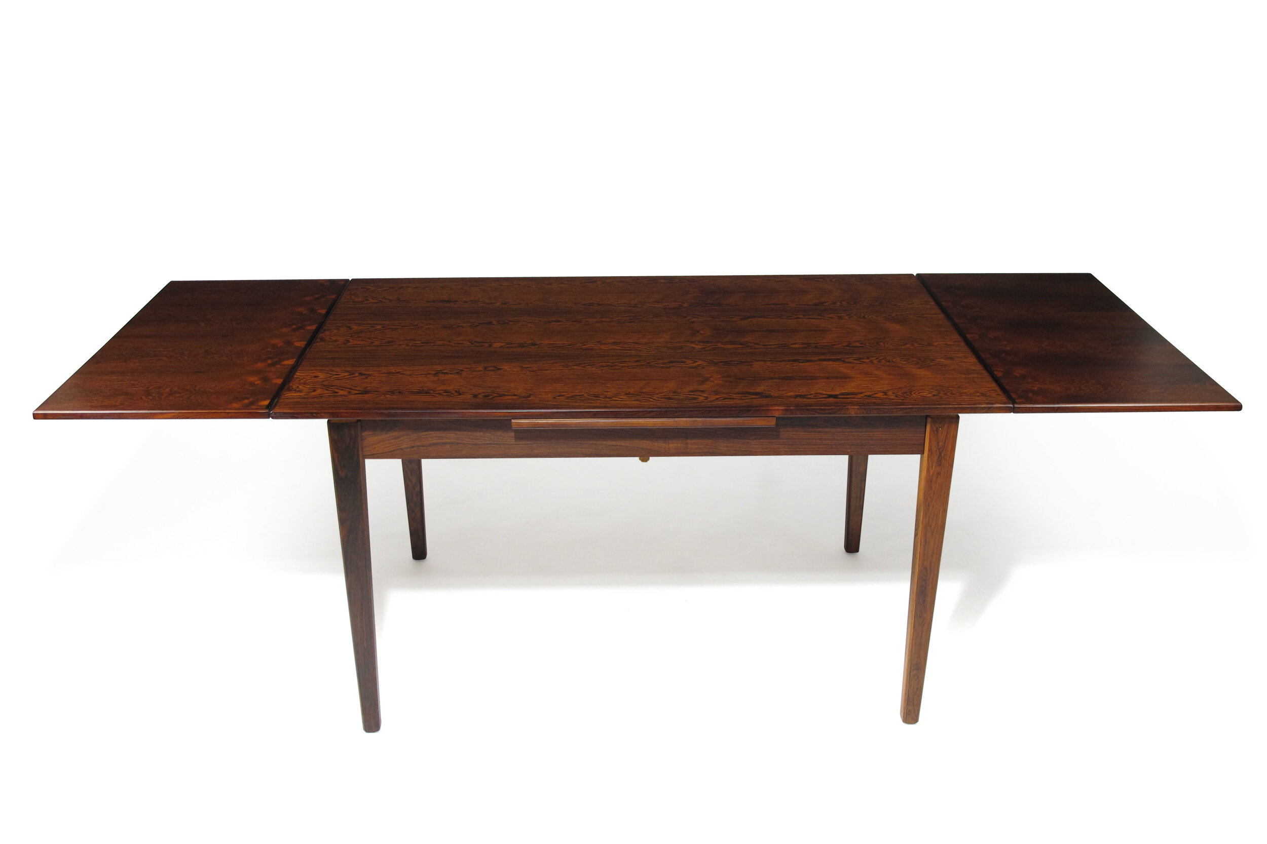 Mid Century Brazilian Rosewood Dining with Dramatic Grain