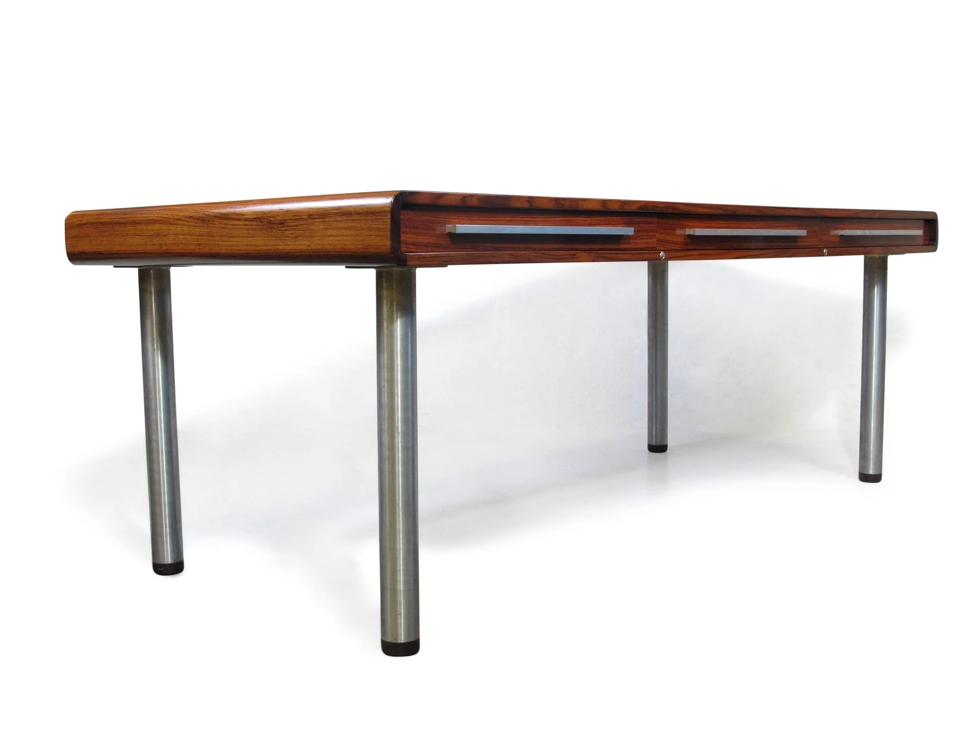 Dyrlund Santos Rosewood Executive Desk with Metal Legs — Chris