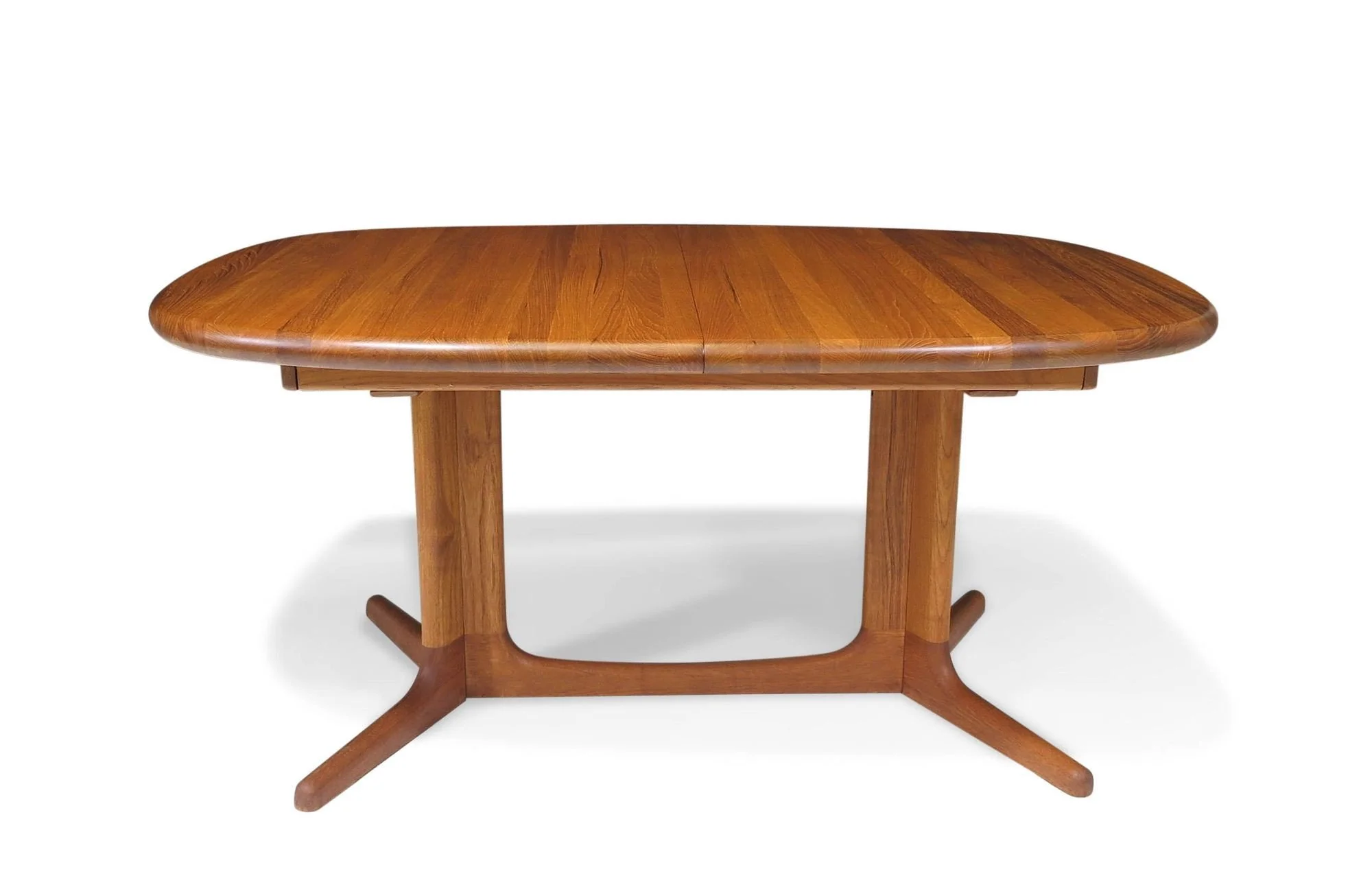 Mid-century Danish Solid Teak Pedestal Dining Table — Chris Howard