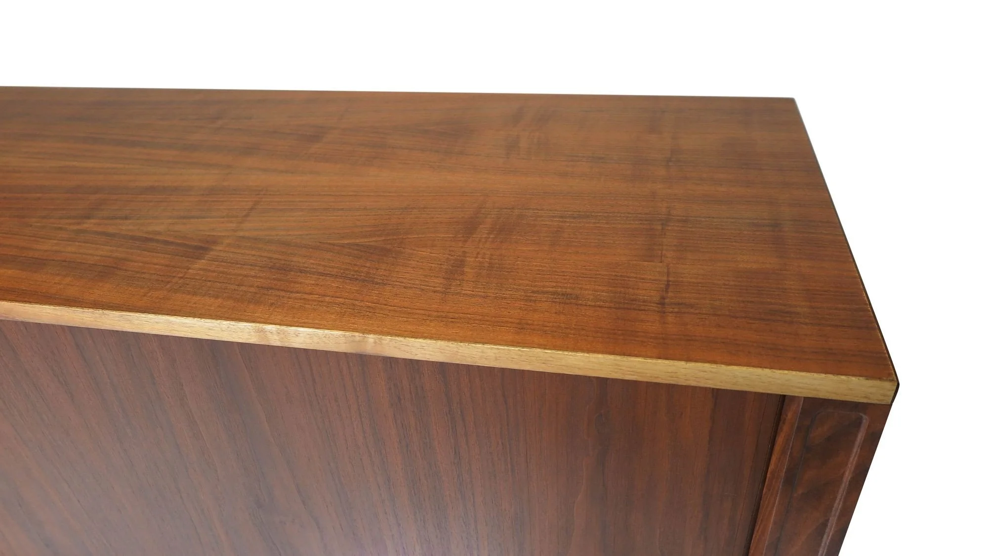 Mid-century Peter Lovig Nielsen Walnut Tambour-Door Credenza