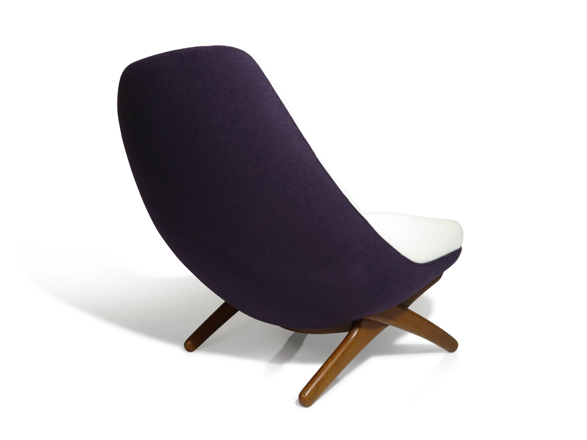 Illum Wikkelso for Mikael Laursen Danish Lounge Chair and Ottoman