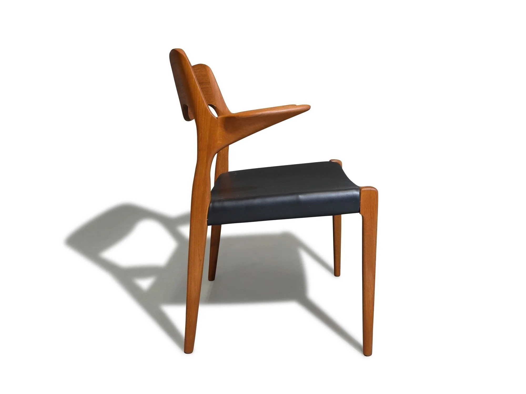 Niels Otto Moller Model 55 Teak Arm Chairs for J.L. Moller — Chris