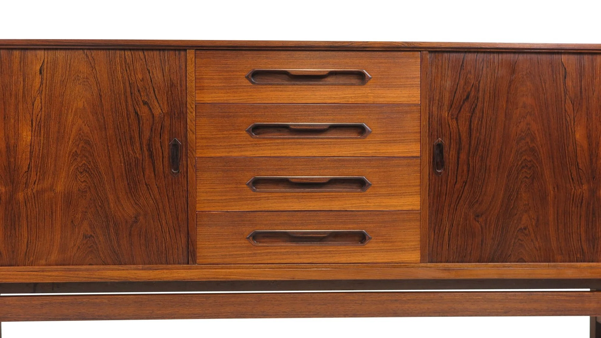 Johannes Andersen Mid-century Danish Brazilian Rosewood Credenza