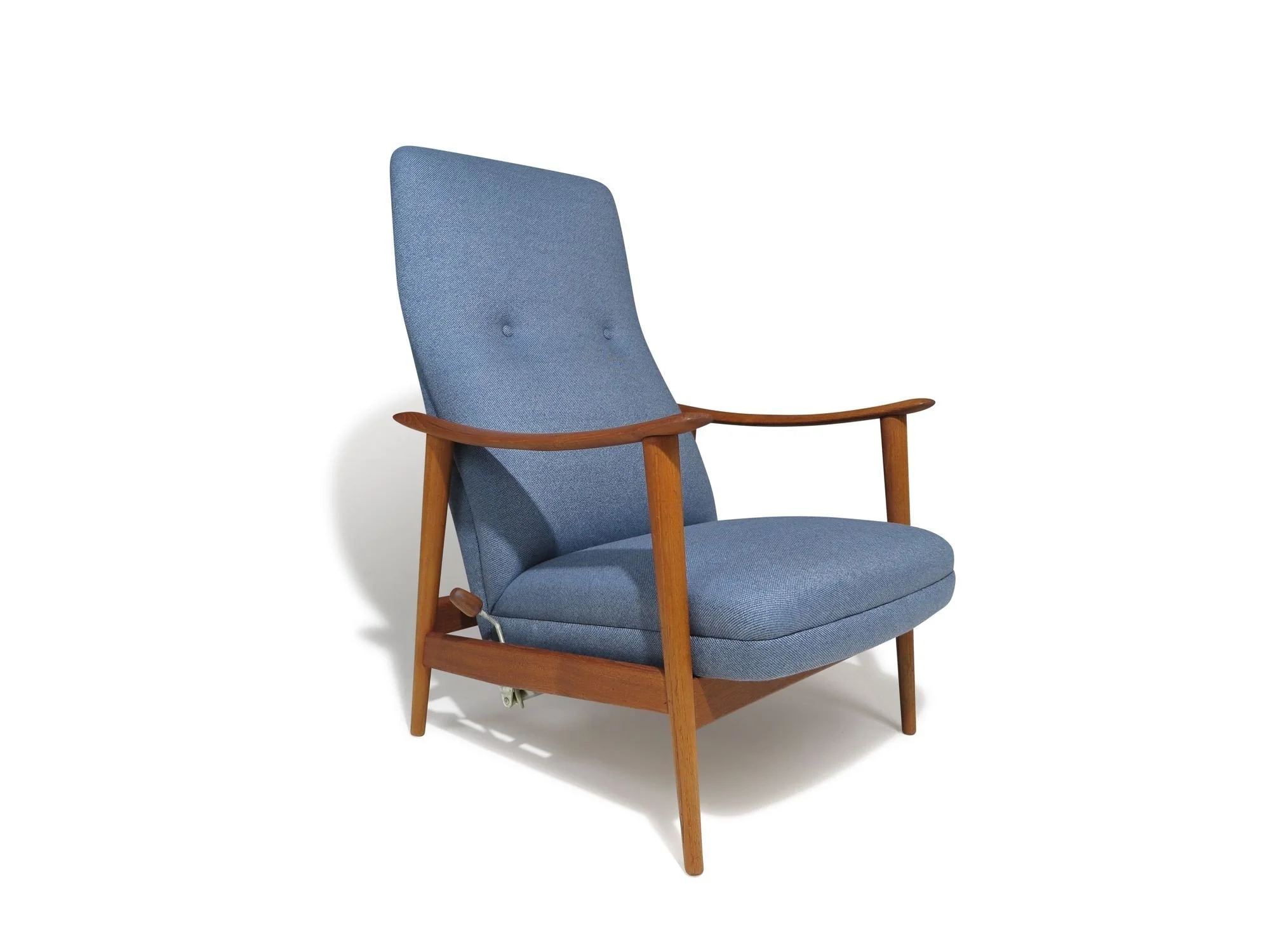 Reclining High-back Lounge Chair and Ottoman by Arnt Lande for