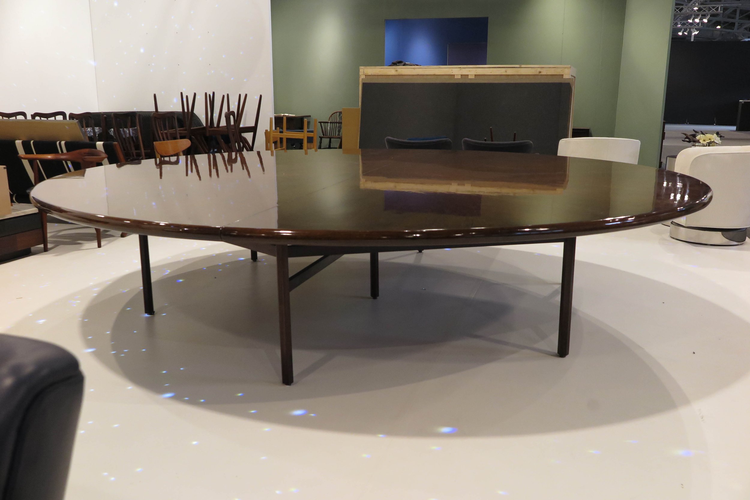 Monumental 11-Foot Round Rosewood Custom Table 1950