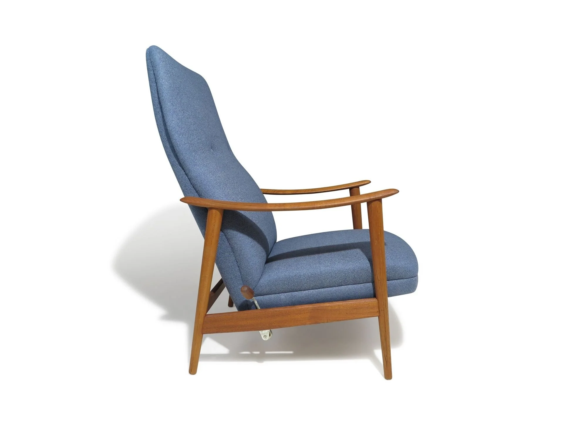 Reclining High-back Lounge Chair and Ottoman by Arnt Lande for