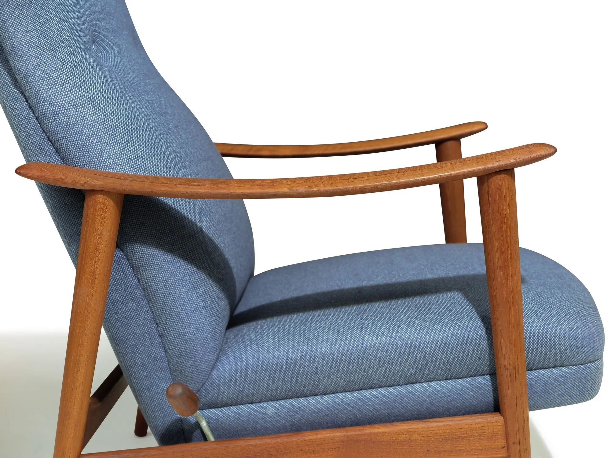 Reclining High-back Lounge Chair and Ottoman by Arnt Lande for