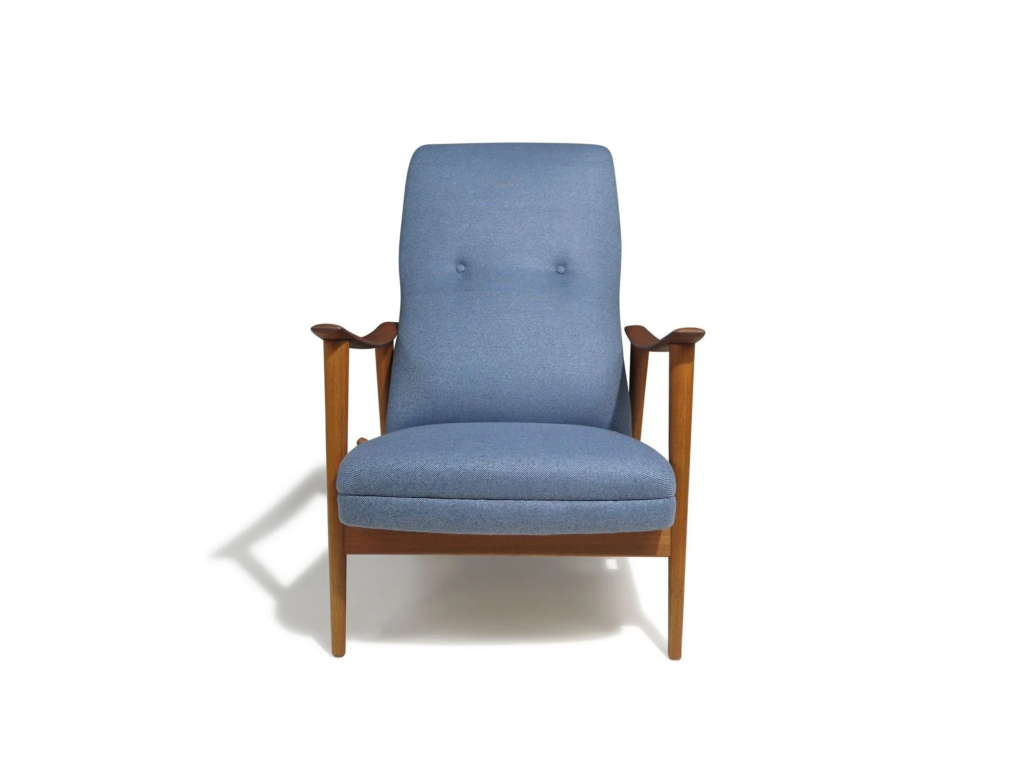 Reclining High-back Lounge Chair and Ottoman by Arnt Lande for