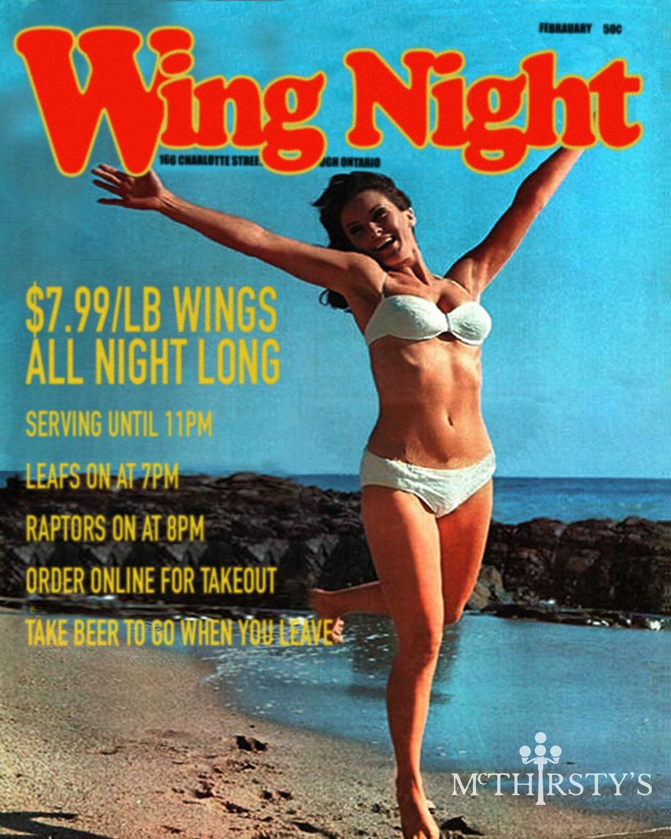 $7.99/lb wings all night long until 11pm
