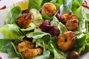 Our delicious coconut shrimp, right out of our Cuisinart air frying oven!