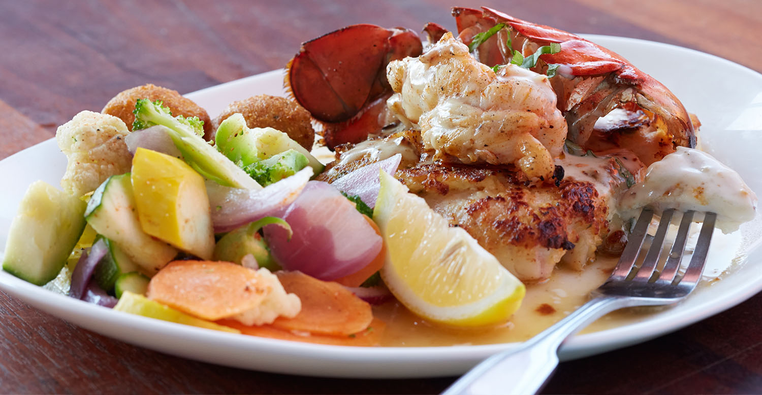  Garlic Crusted Grouper w/Lobster 